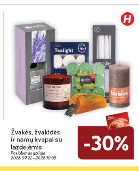 Žvakės, žvakidės ir namų kvapai su lazdelėmis