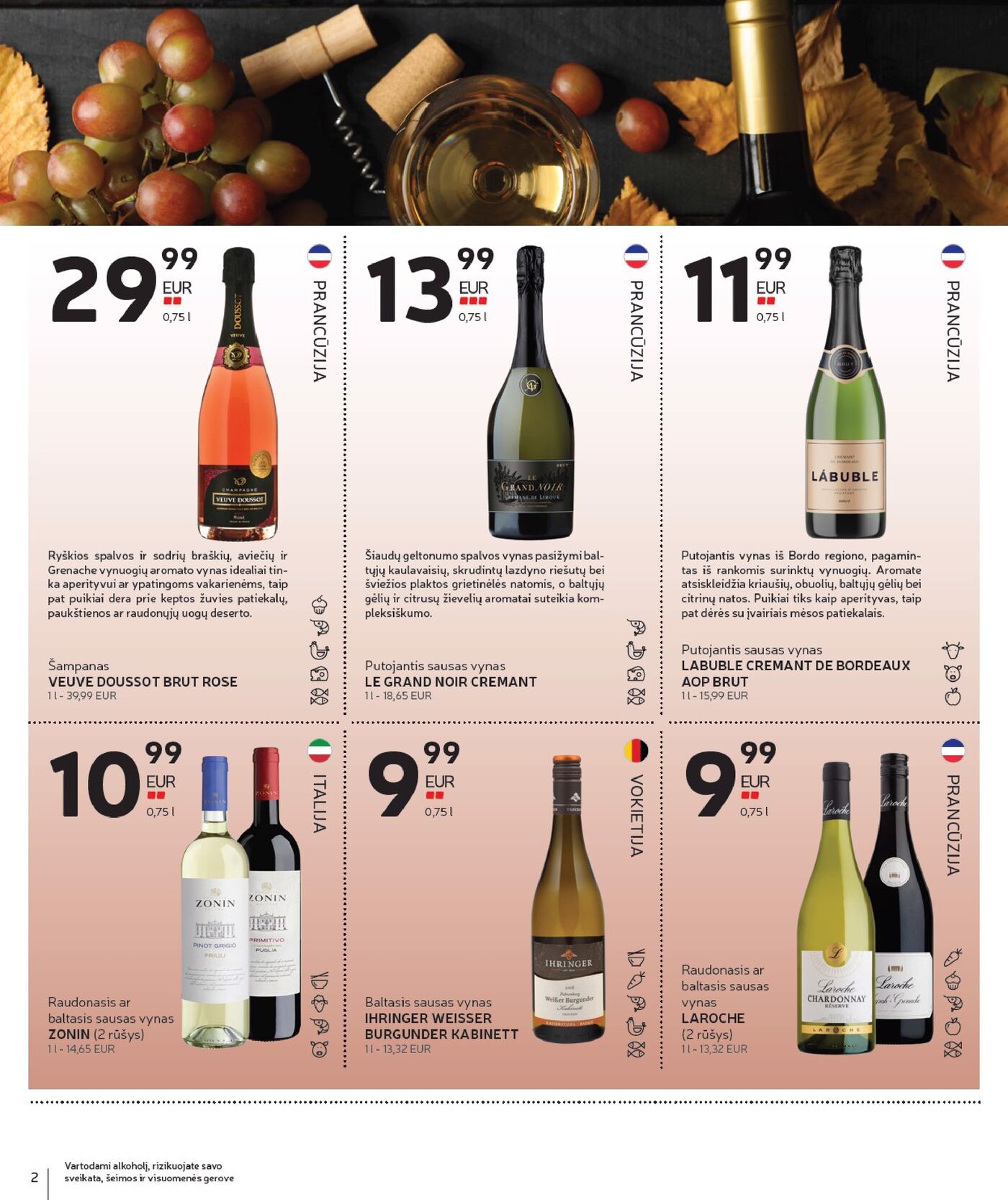 Naujas Rimi leidinys - Alkoholinių gėrimų asortimento katalogas Nr. 18 Nr.18 – 2 puslapis
