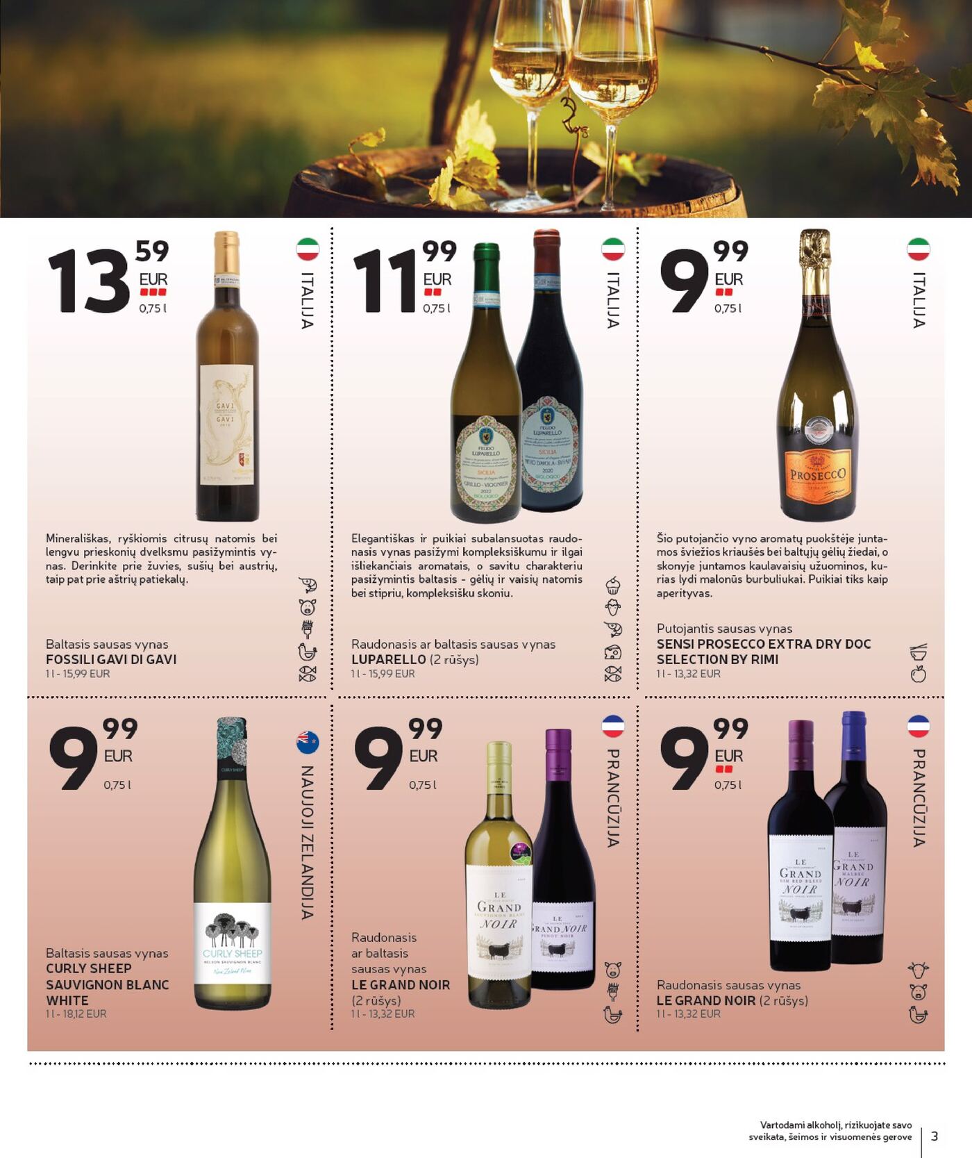 Naujas Rimi leidinys - Alkoholinių gėrimų asortimento katalogas Nr. 18 Nr.18 – 3 puslapis