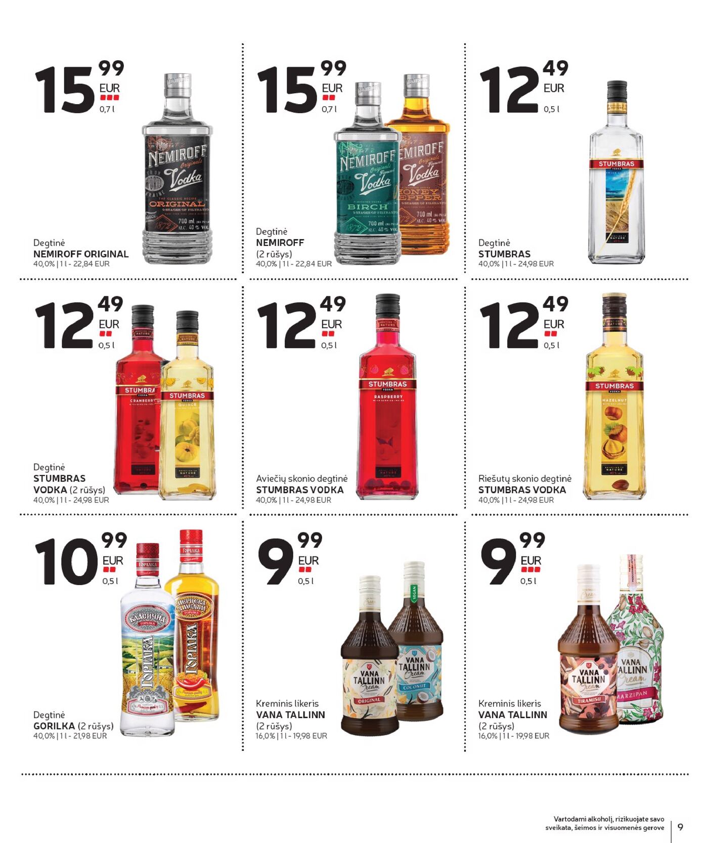 Naujas Rimi leidinys - Alkoholinių gėrimų asortimento katalogas Nr. 18 Nr.18 – 9 puslapis