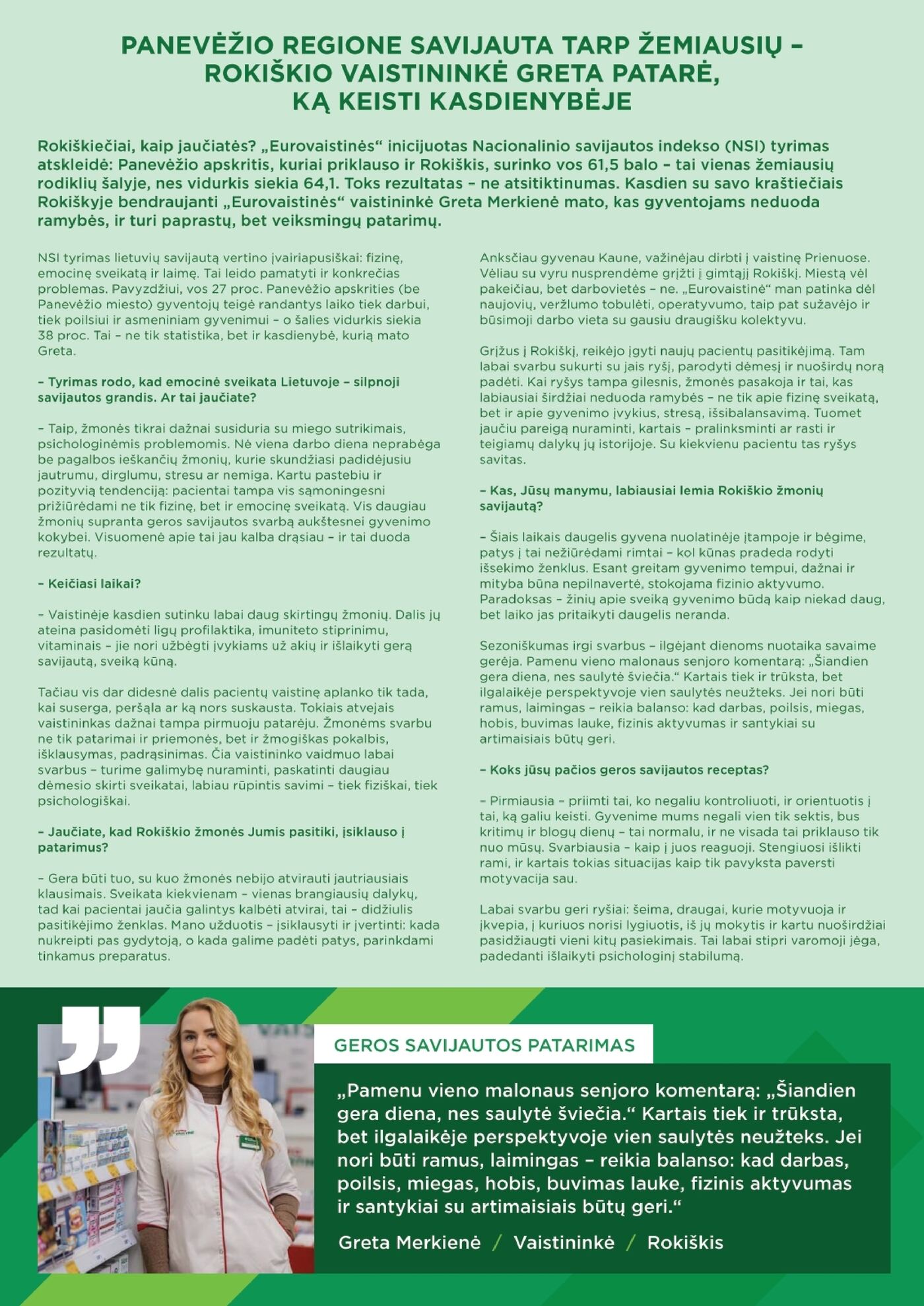Eurovaistinės leidinys RUGSĖJIS – 2 puslapis