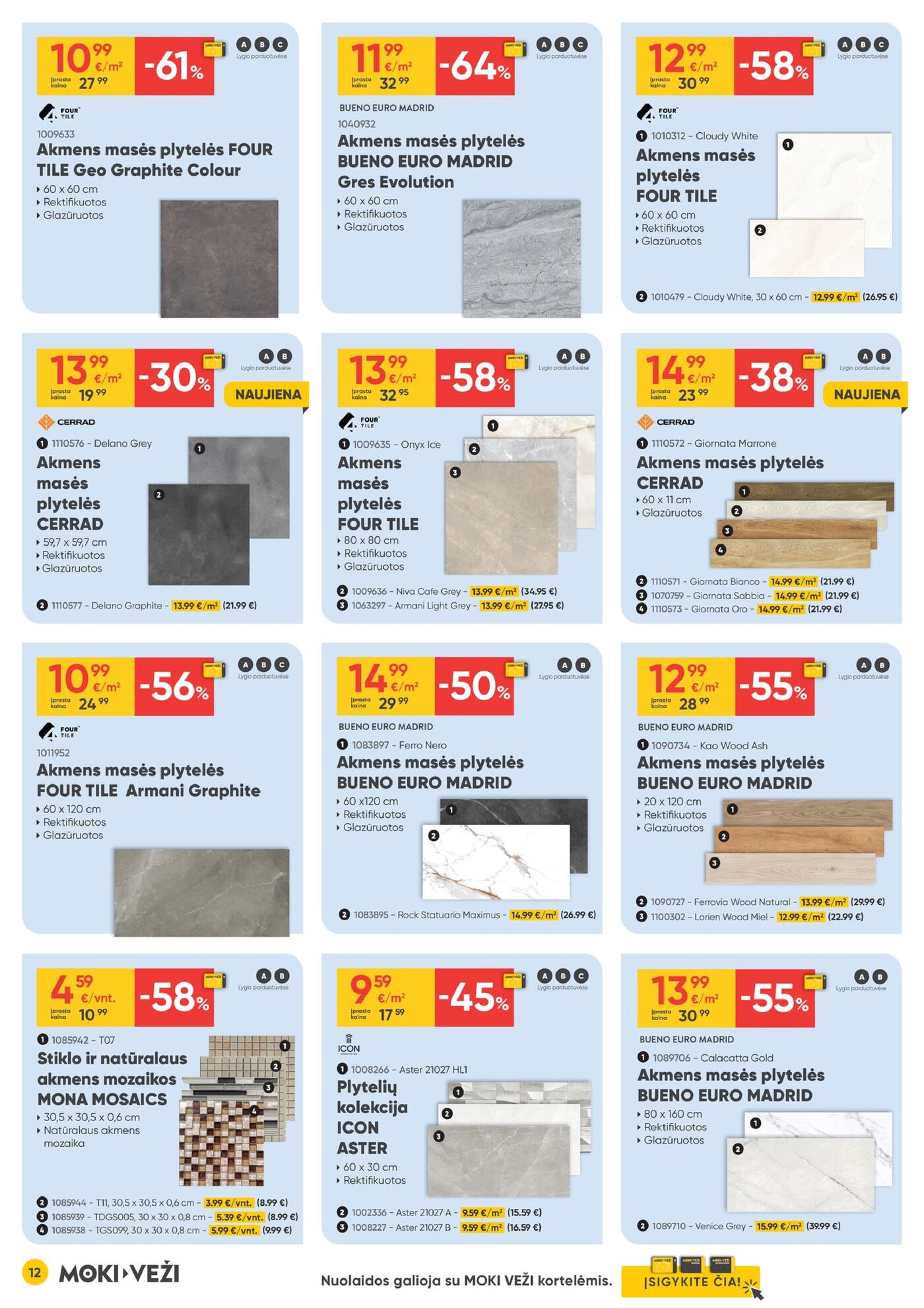 Moki Veži kainynas Nr. 10 – 12 puslapis