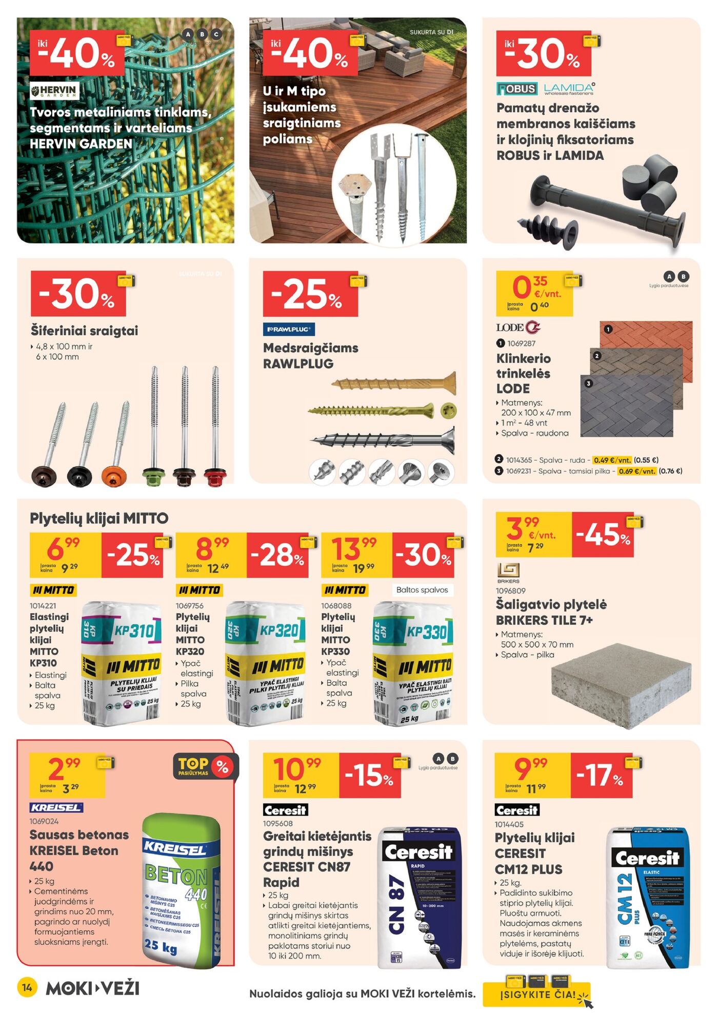 Moki Veži kainynas Nr. 10 – 14 puslapis