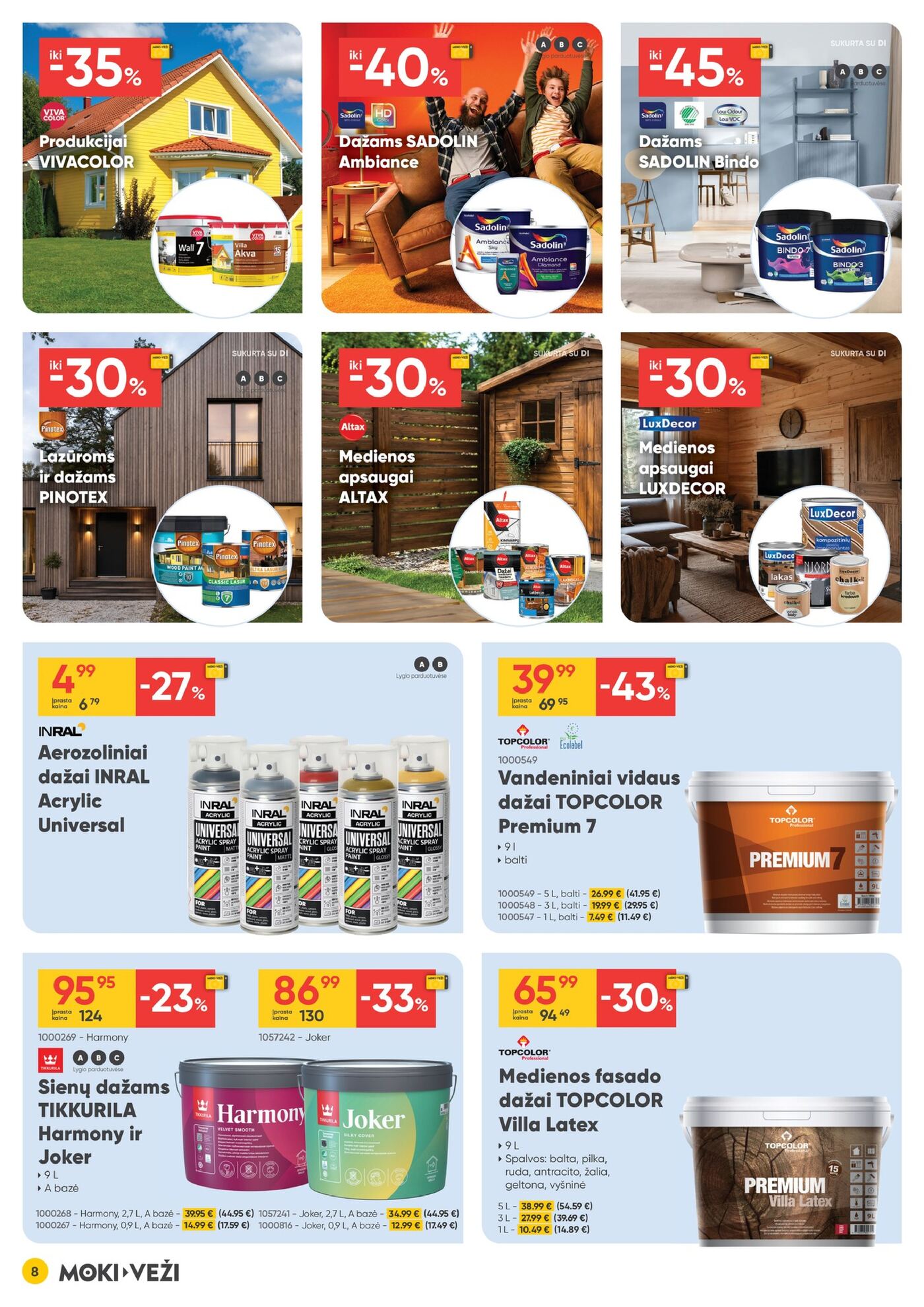 Moki Veži kainynas Nr. 10 – 8 puslapis