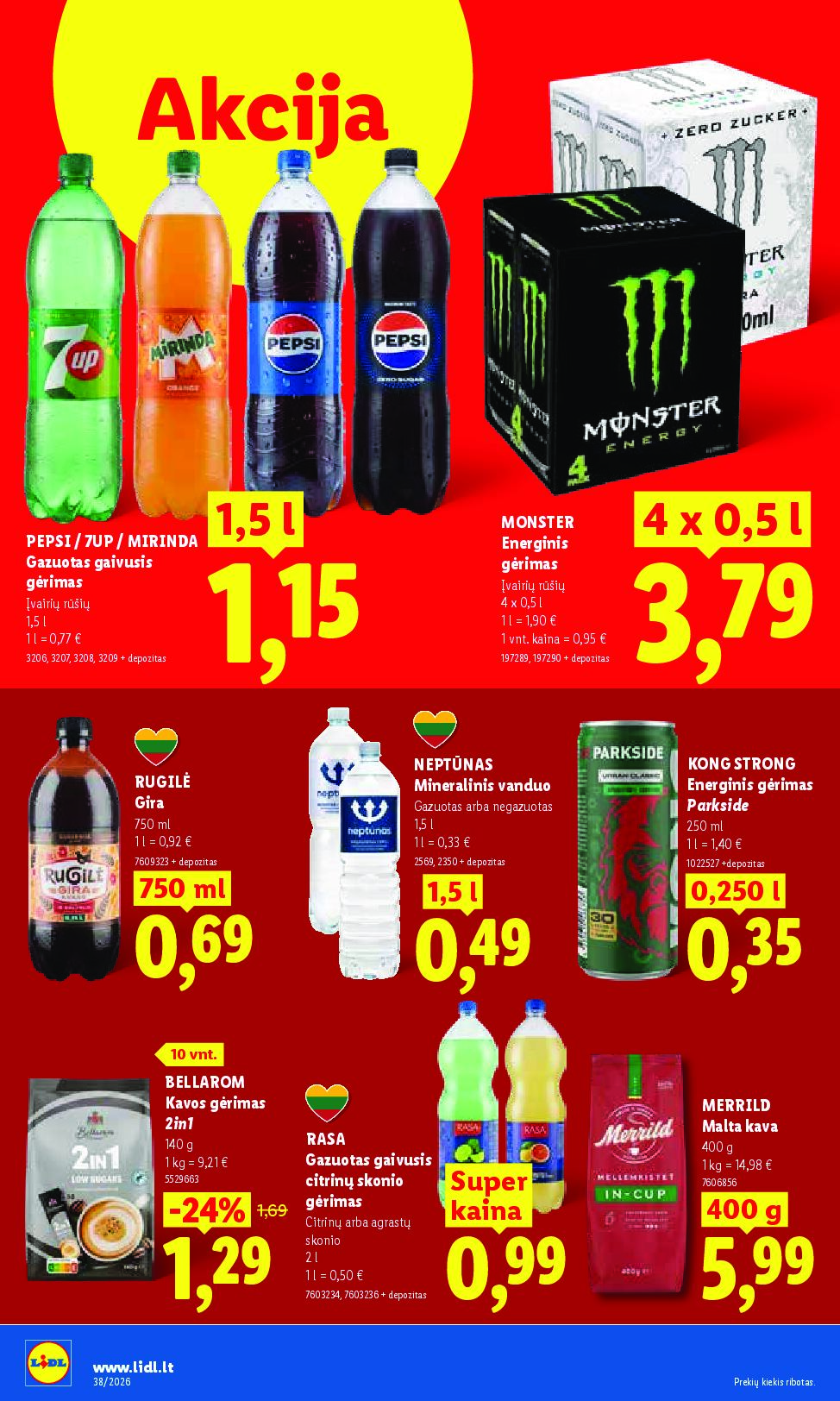 Naujas Lidl leidinys - MAISTO PREKIŲ PASIŪLYMAI Nr.38 – 14 puslapis