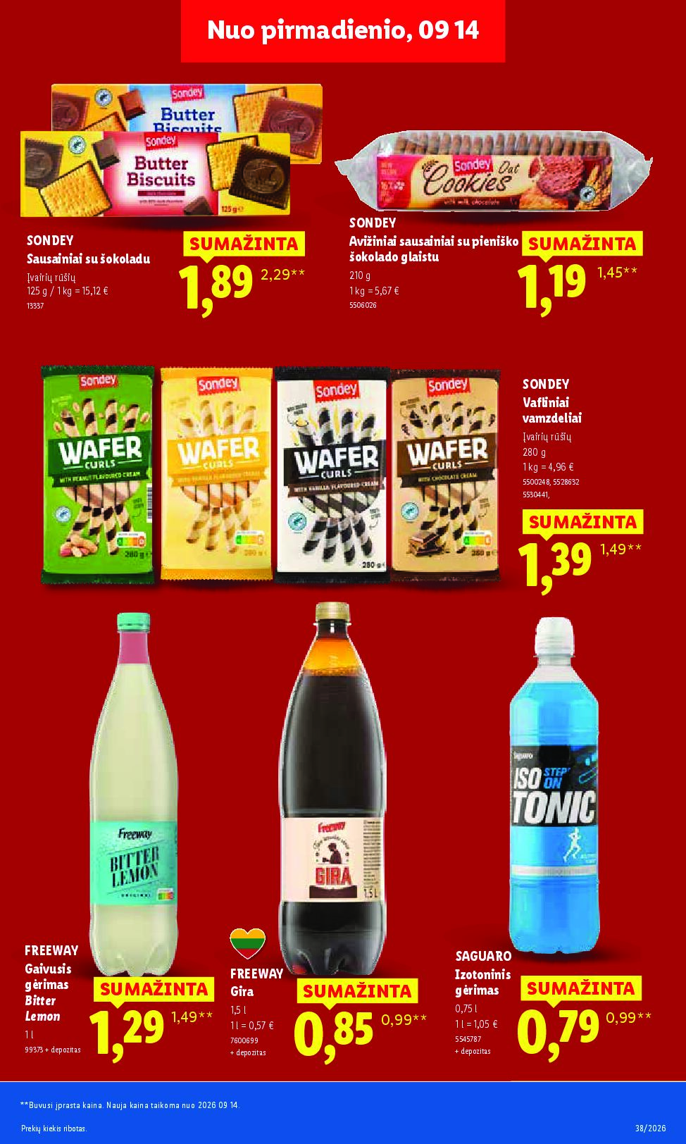 Naujas Lidl leidinys - MAISTO PREKIŲ PASIŪLYMAI Nr.38 – 19 puslapis