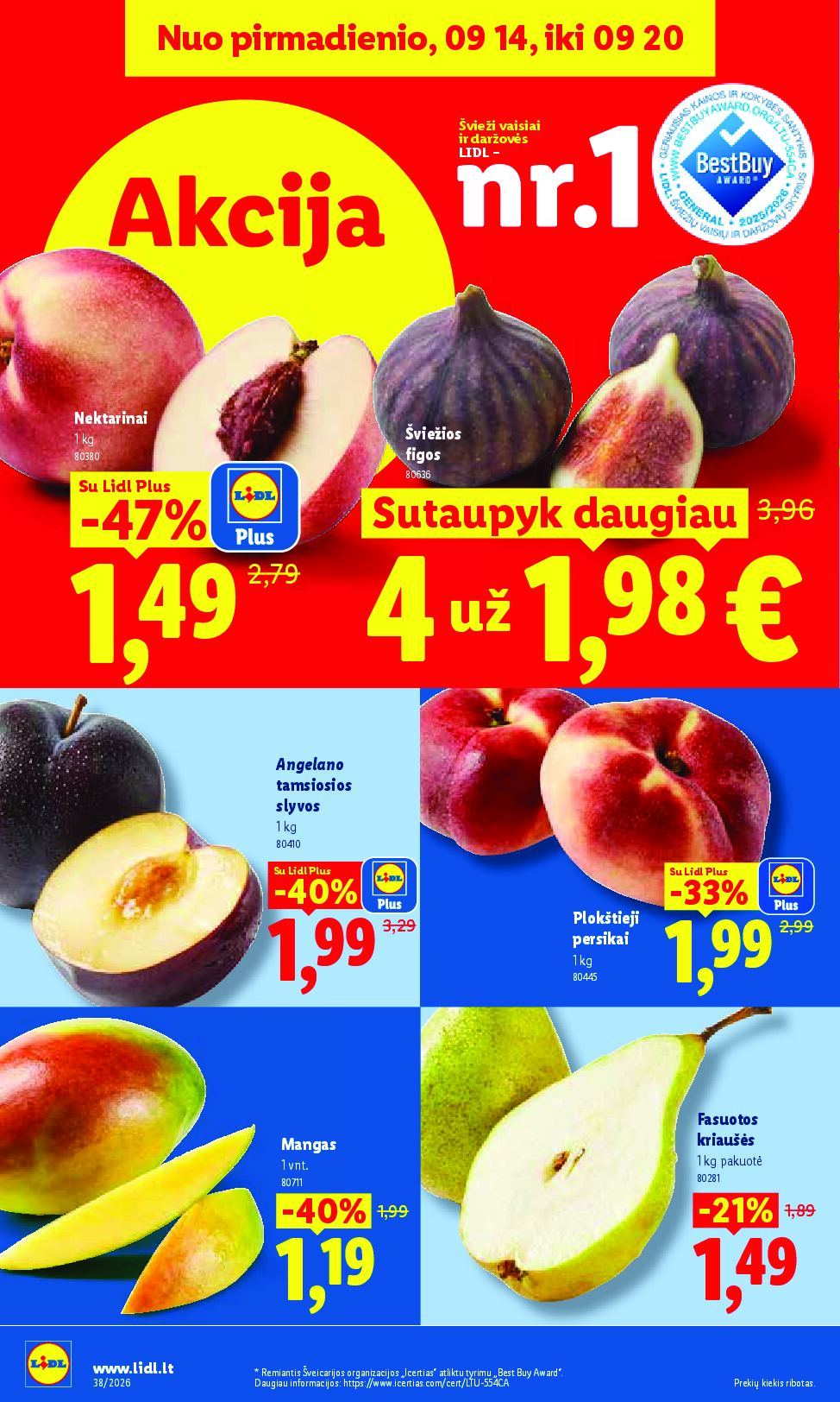 Naujas Lidl leidinys - MAISTO PREKIŲ PASIŪLYMAI Nr.38 – 2 puslapis
