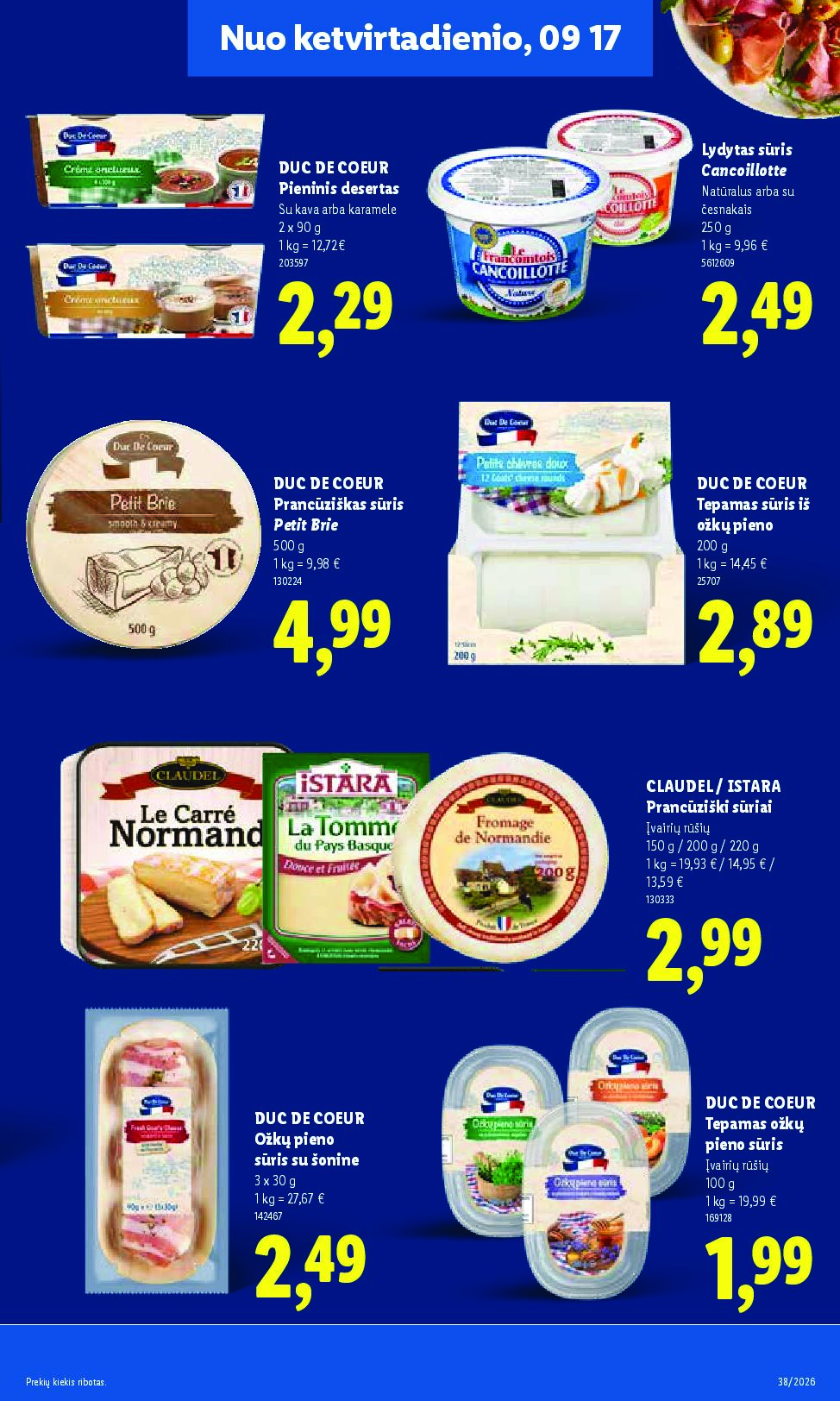 Naujas Lidl leidinys - MAISTO PREKIŲ PASIŪLYMAI Nr.38 – 23 puslapis