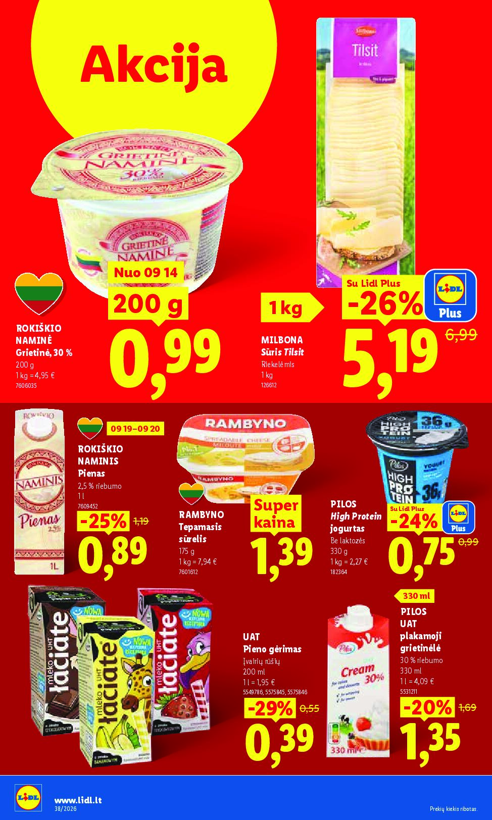 Naujas Lidl leidinys - MAISTO PREKIŲ PASIŪLYMAI Nr.38 – 28 puslapis