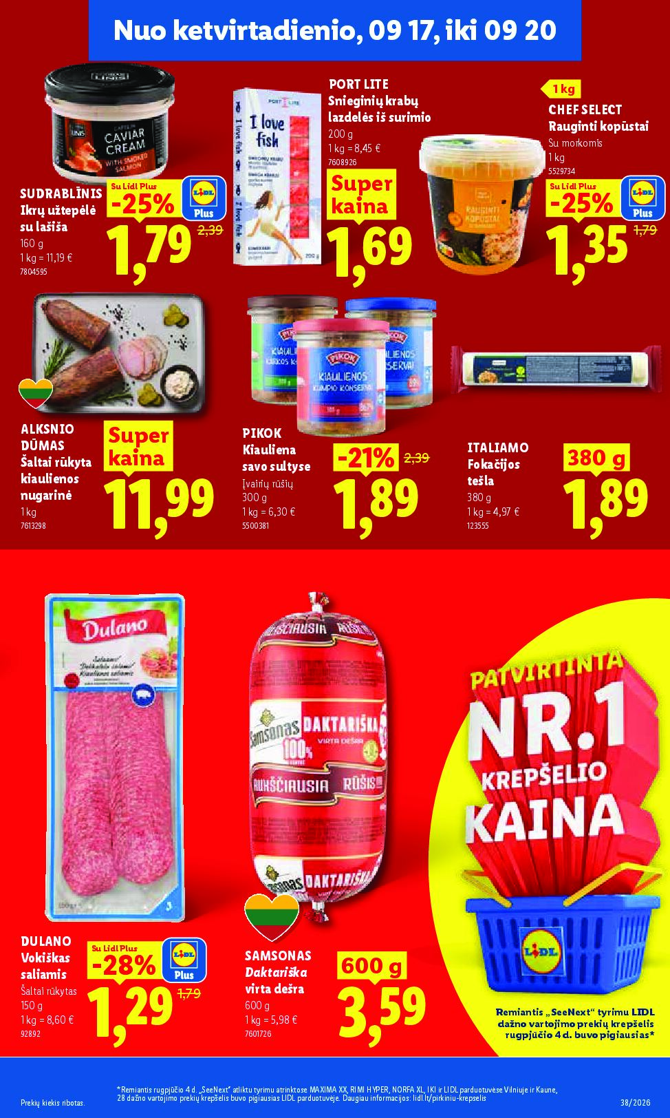 Naujas Lidl leidinys - MAISTO PREKIŲ PASIŪLYMAI Nr.38 – 29 puslapis