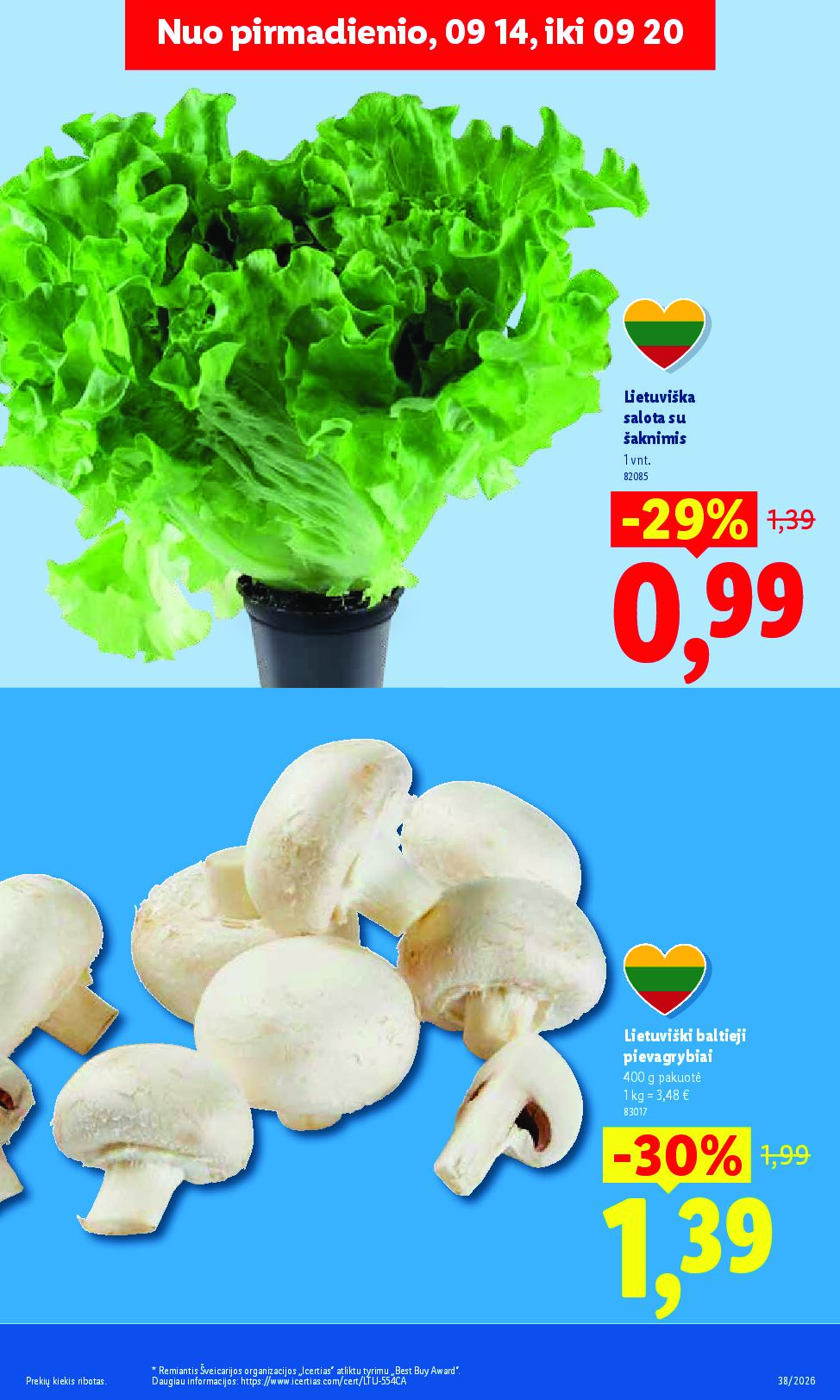 Naujas Lidl leidinys - MAISTO PREKIŲ PASIŪLYMAI Nr.38 – 3 puslapis