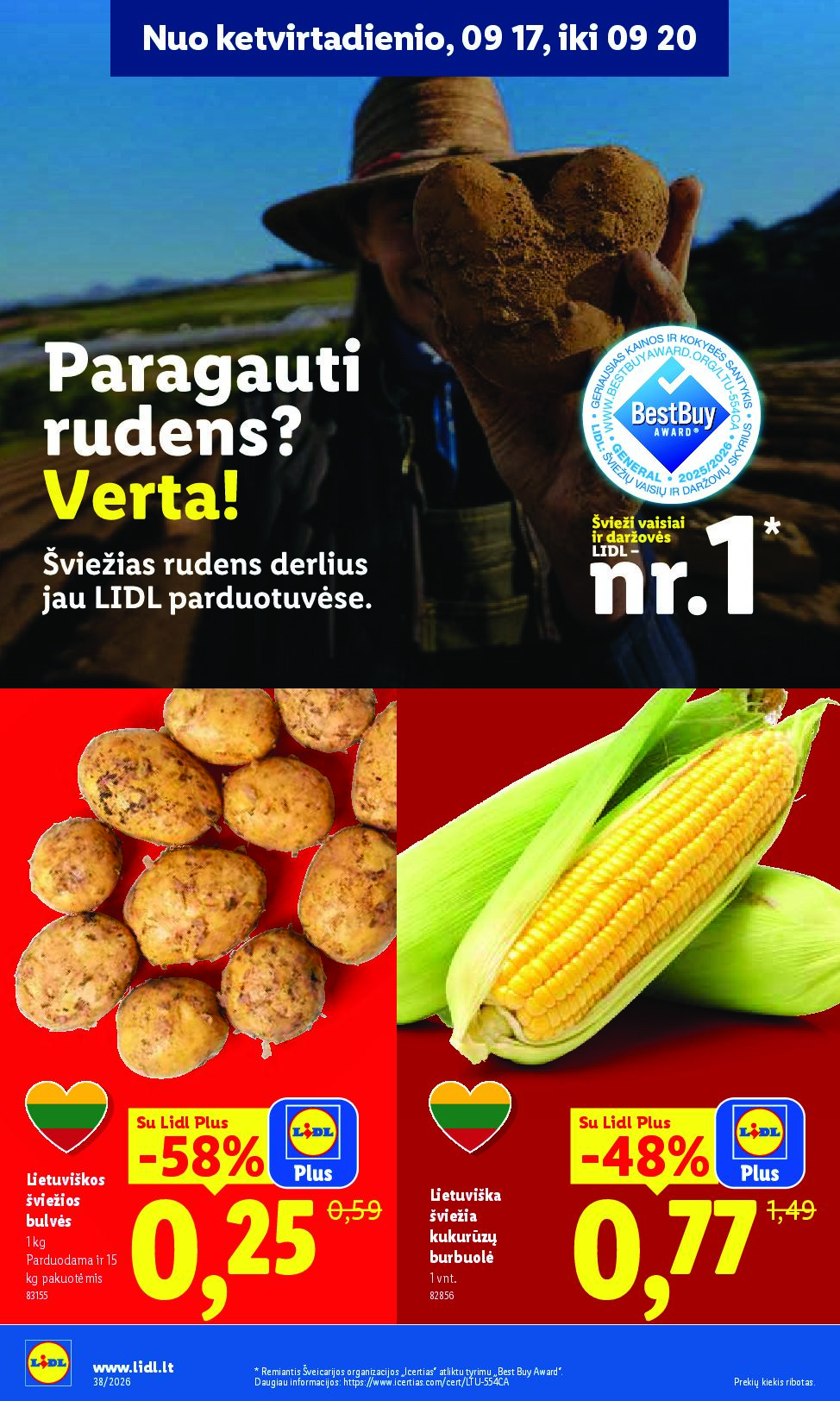 Naujas Lidl leidinys - MAISTO PREKIŲ PASIŪLYMAI Nr.38 – 34 puslapis