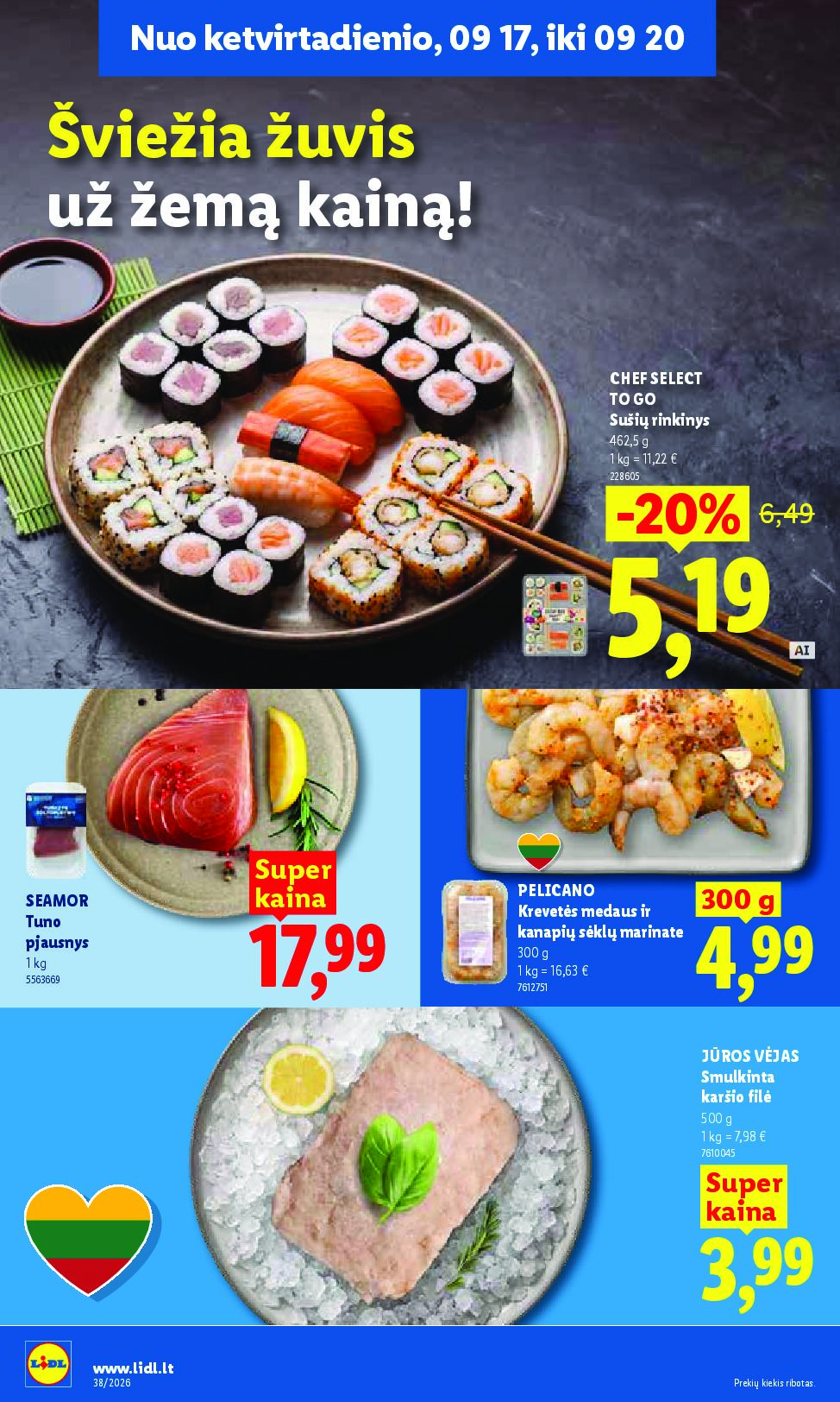 Naujas Lidl leidinys - MAISTO PREKIŲ PASIŪLYMAI Nr.38 – 36 puslapis