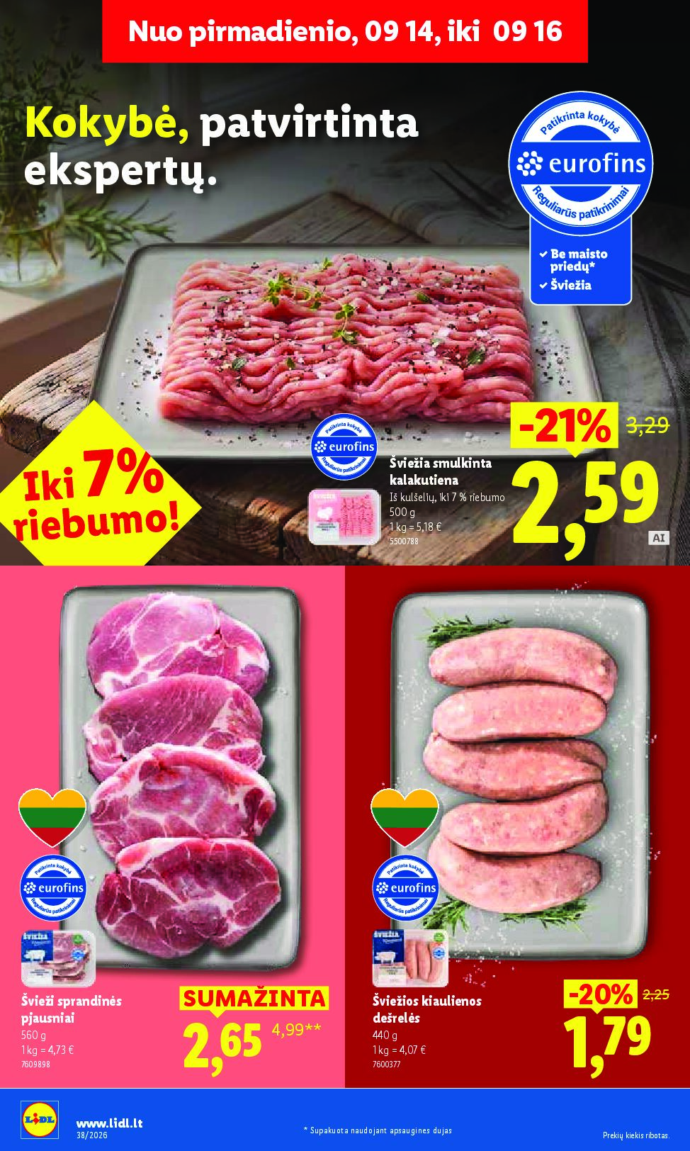 Naujas Lidl leidinys - MAISTO PREKIŲ PASIŪLYMAI Nr.38 – 6 puslapis