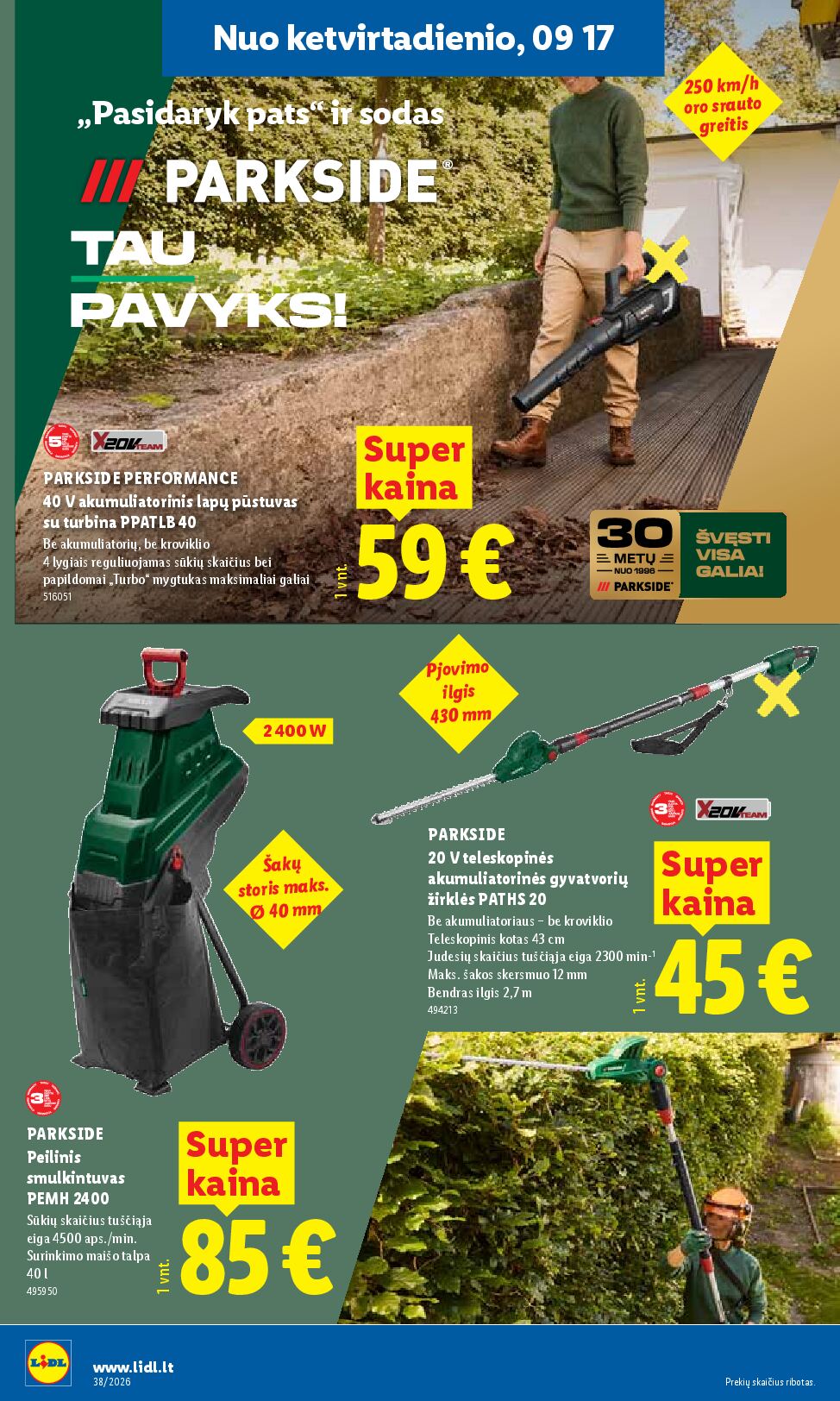 Naujas Lidl leidinys - NE MAISTO PREKIŲ PASIŪLYMAI Nr.38 – 12 puslapis