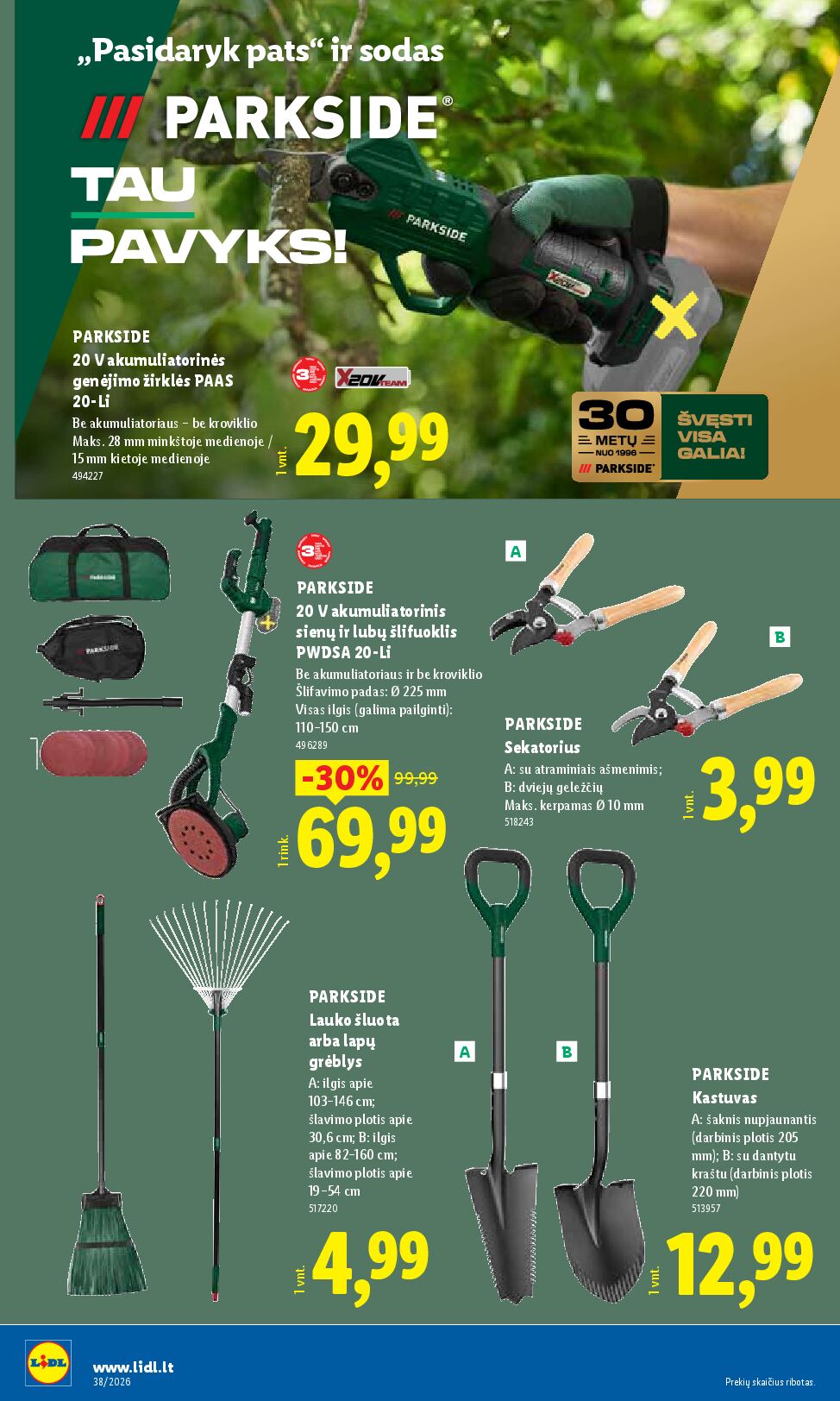 Naujas Lidl leidinys - NE MAISTO PREKIŲ PASIŪLYMAI Nr.38 – 14 puslapis