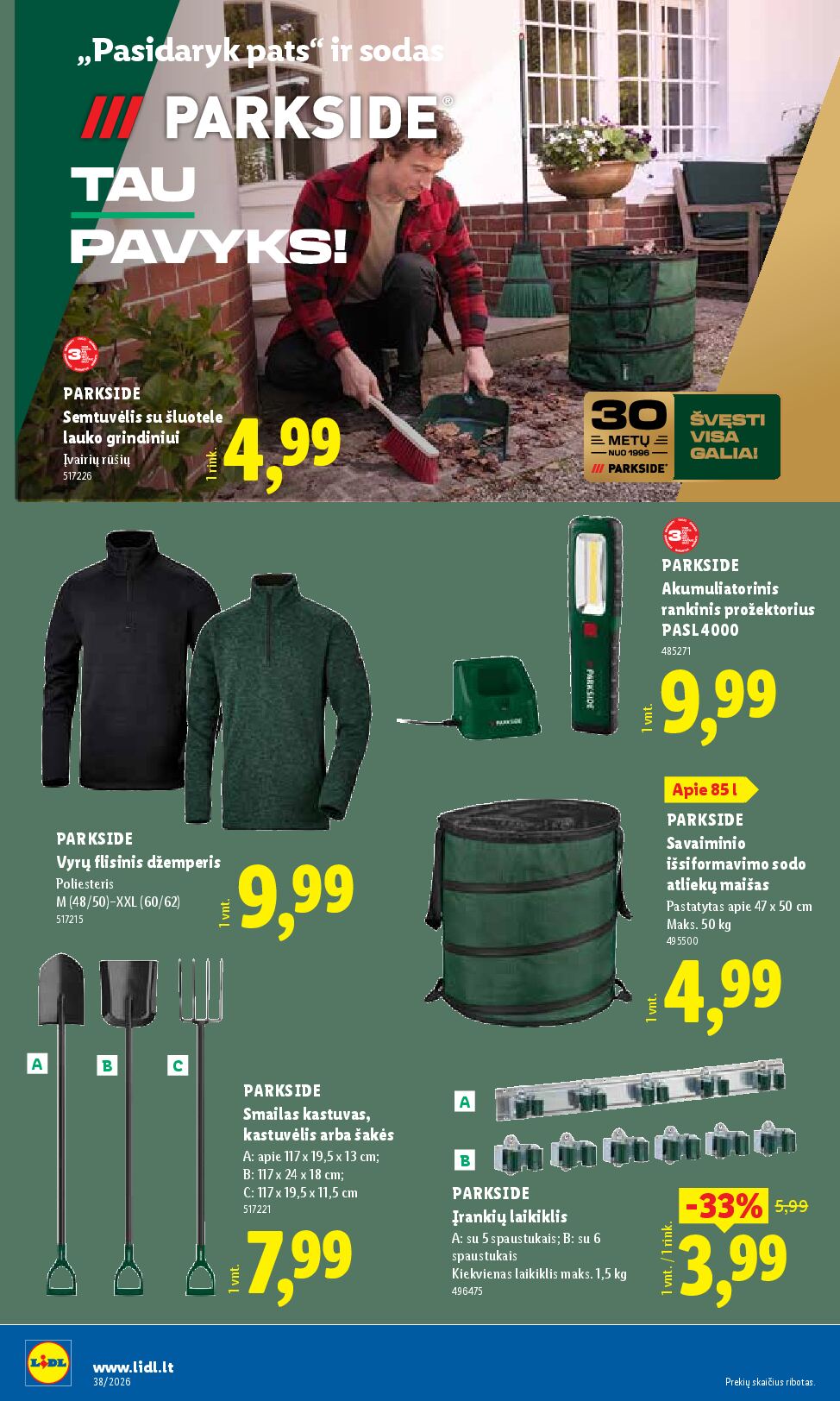 Naujas Lidl leidinys - NE MAISTO PREKIŲ PASIŪLYMAI Nr.38 – 16 puslapis