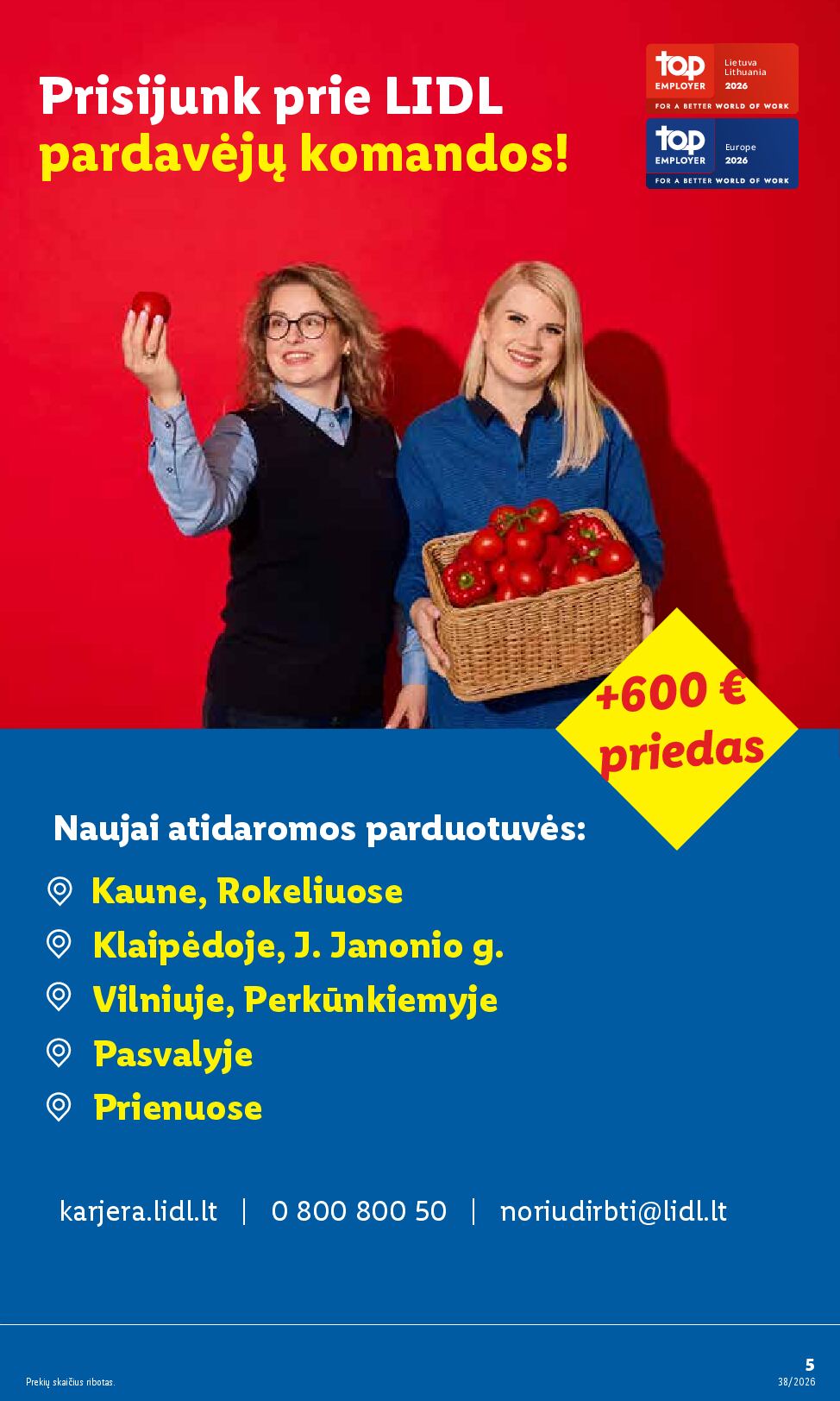Naujas Lidl leidinys - NE MAISTO PREKIŲ PASIŪLYMAI Nr.38 – 5 puslapis
