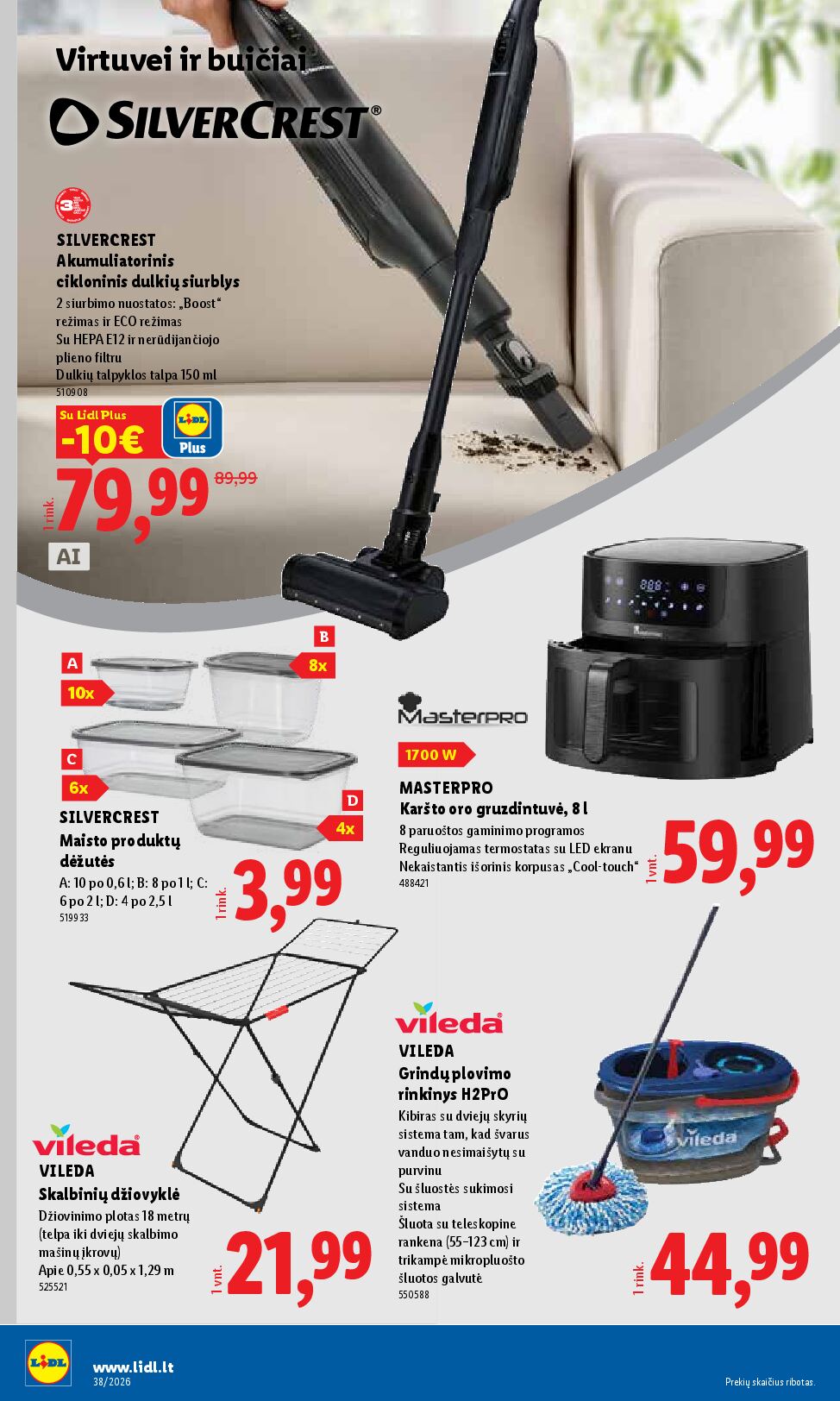 Naujas Lidl leidinys - NE MAISTO PREKIŲ PASIŪLYMAI Nr.38 – 6 puslapis