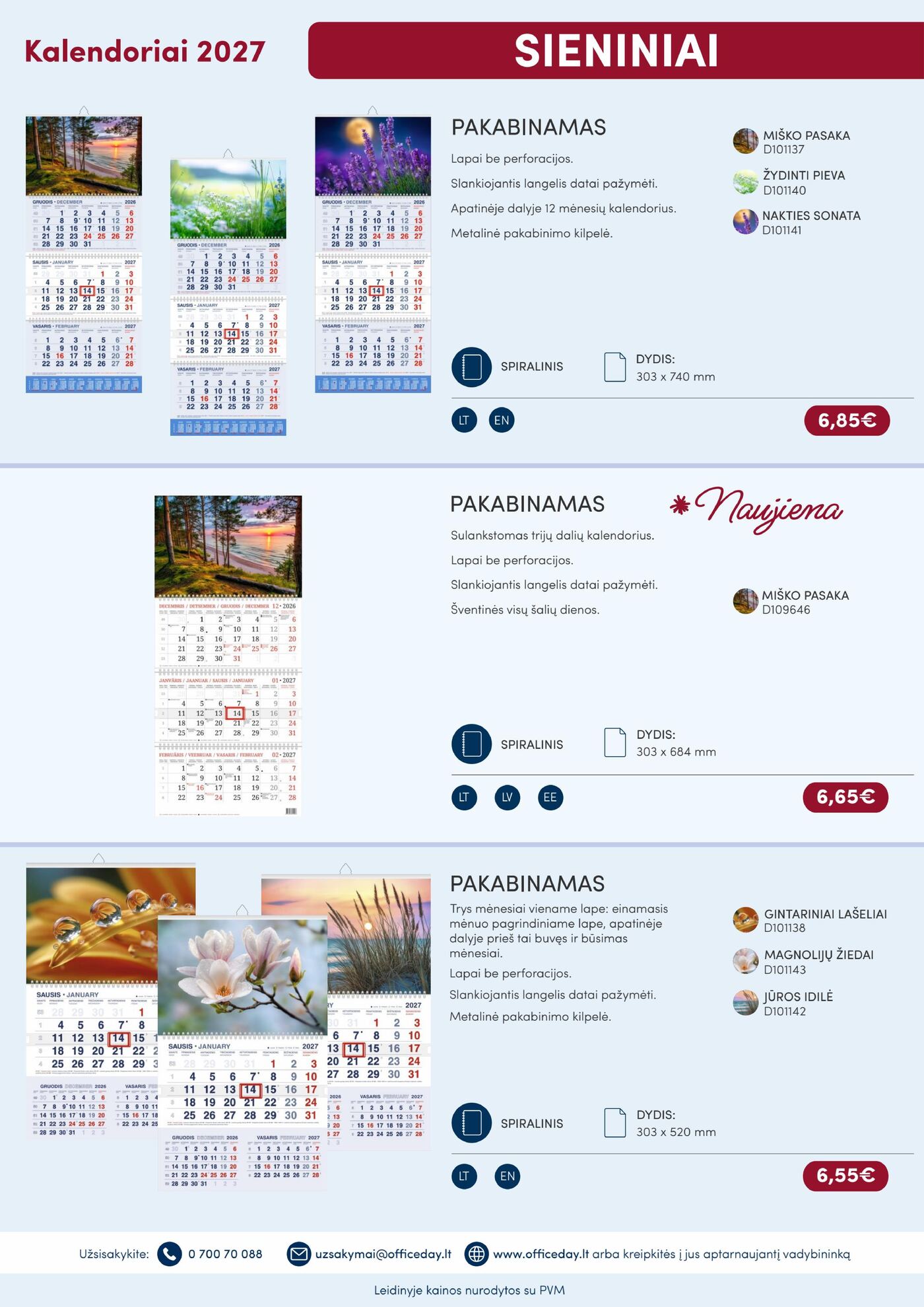 Naujas Officeday leidinys - Darbo kalendorių katalogas 2027 – 20 puslapis