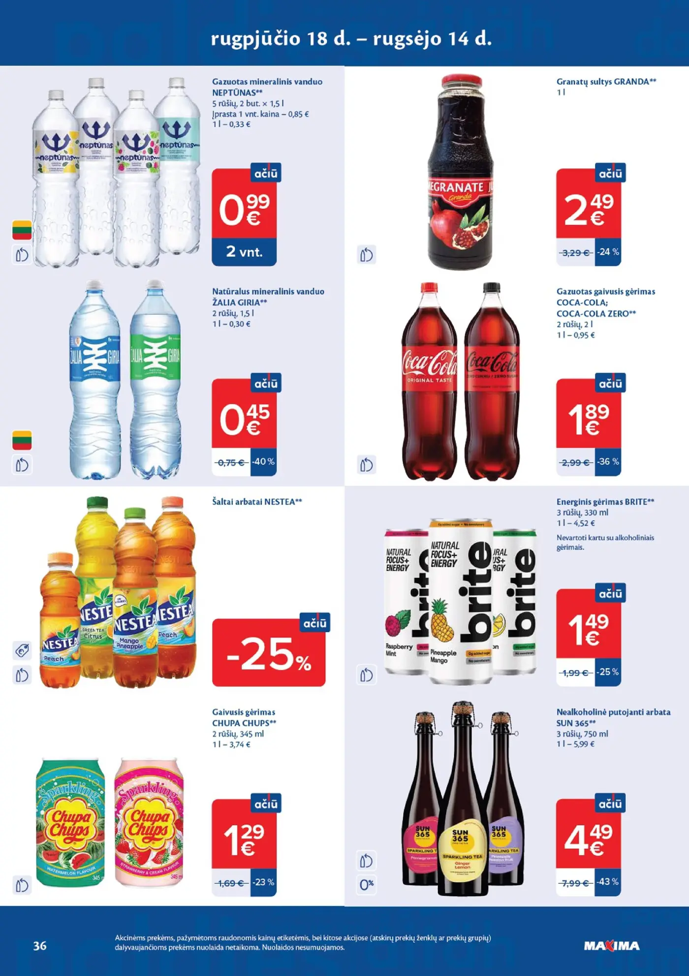 Naujas Maxima nuolaidų leidinys - AČIŪ savaitinis leidinys Nr. 34 – 36 puslapis