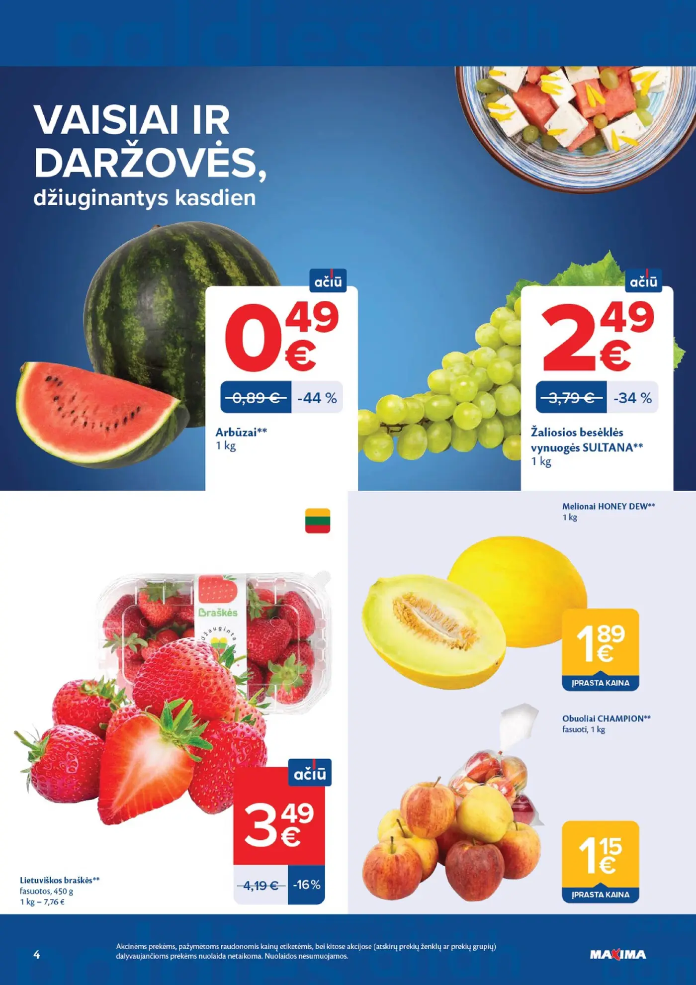 Naujas Maxima nuolaidų leidinys - AČIŪ savaitinis leidinys Nr. 34 – 4 puslapis
