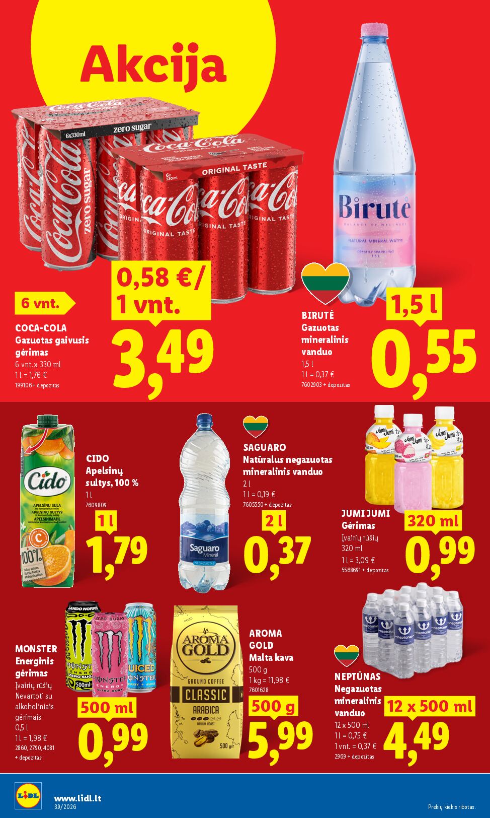 Naujas Lidl nuolaidų leidinys - MAISTO PREKIŲ PASIŪLYMAI Nr.39 – 10 puslapis