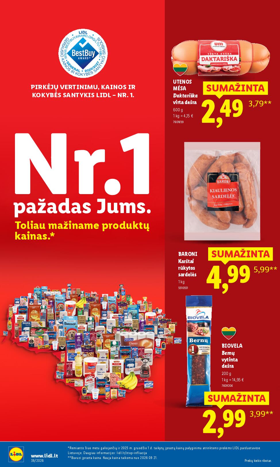 Naujas Lidl nuolaidų leidinys - MAISTO PREKIŲ PASIŪLYMAI Nr.39 – 12 puslapis