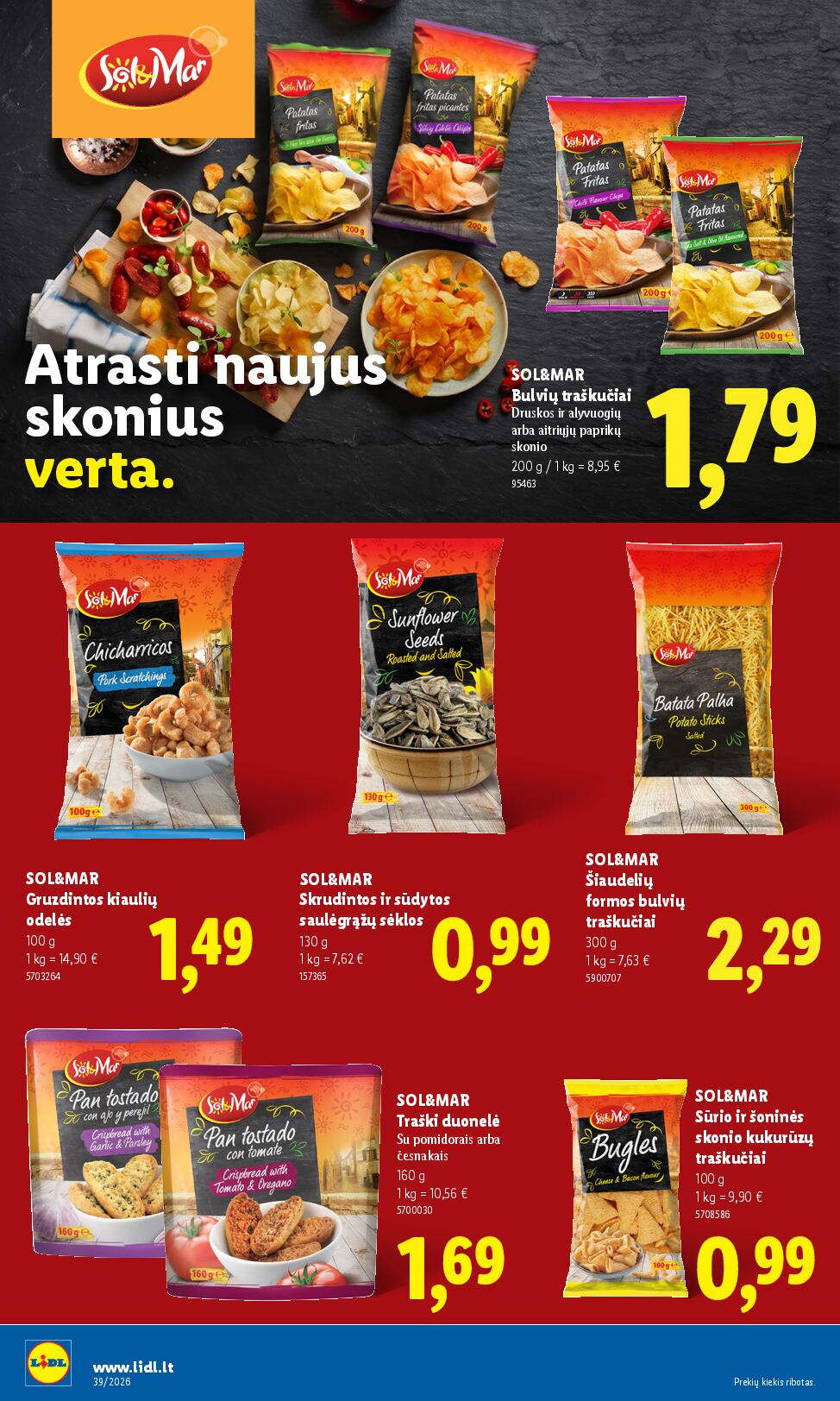 Naujas Lidl nuolaidų leidinys - MAISTO PREKIŲ PASIŪLYMAI Nr.39 – 18 puslapis
