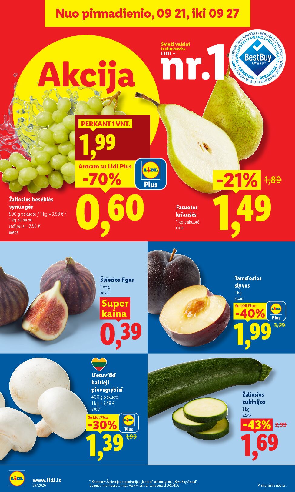 Naujas Lidl nuolaidų leidinys - MAISTO PREKIŲ PASIŪLYMAI Nr.39 – 2 puslapis