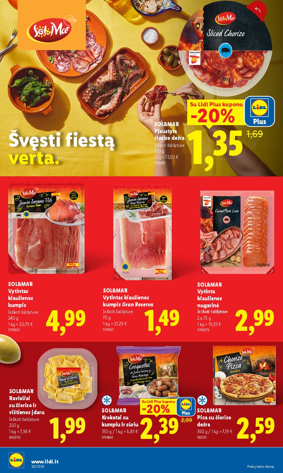 Naujas Lidl nuolaidų leidinys - MAISTO PREKIŲ PASIŪLYMAI Nr.39 – 20 puslapis