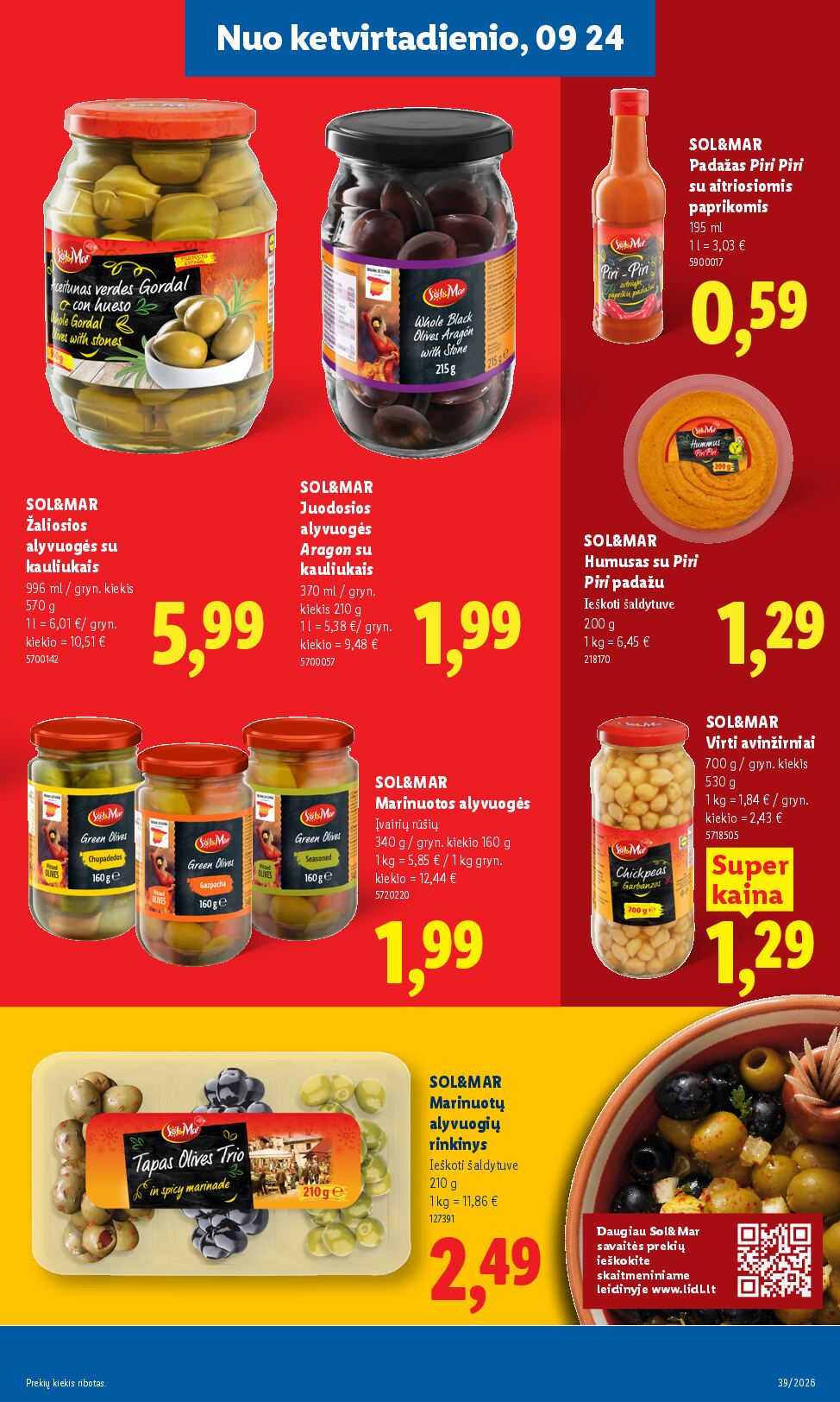 Naujas Lidl nuolaidų leidinys - MAISTO PREKIŲ PASIŪLYMAI Nr.39 – 23 puslapis