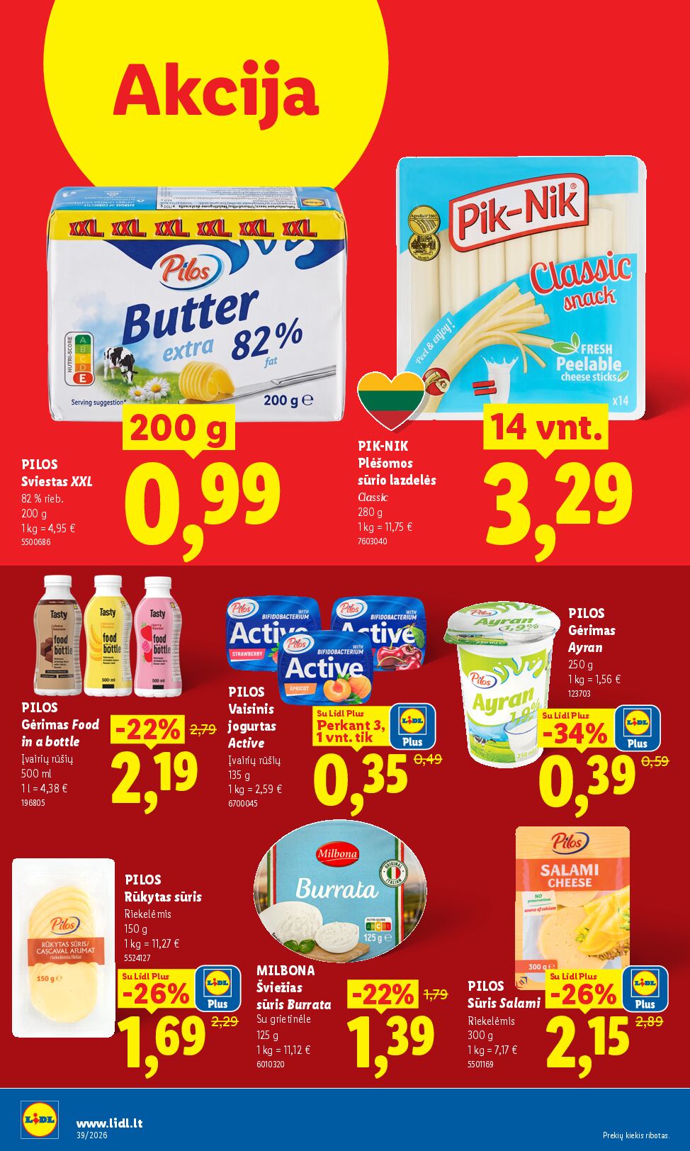 Naujas Lidl nuolaidų leidinys - MAISTO PREKIŲ PASIŪLYMAI Nr.39 – 26 puslapis