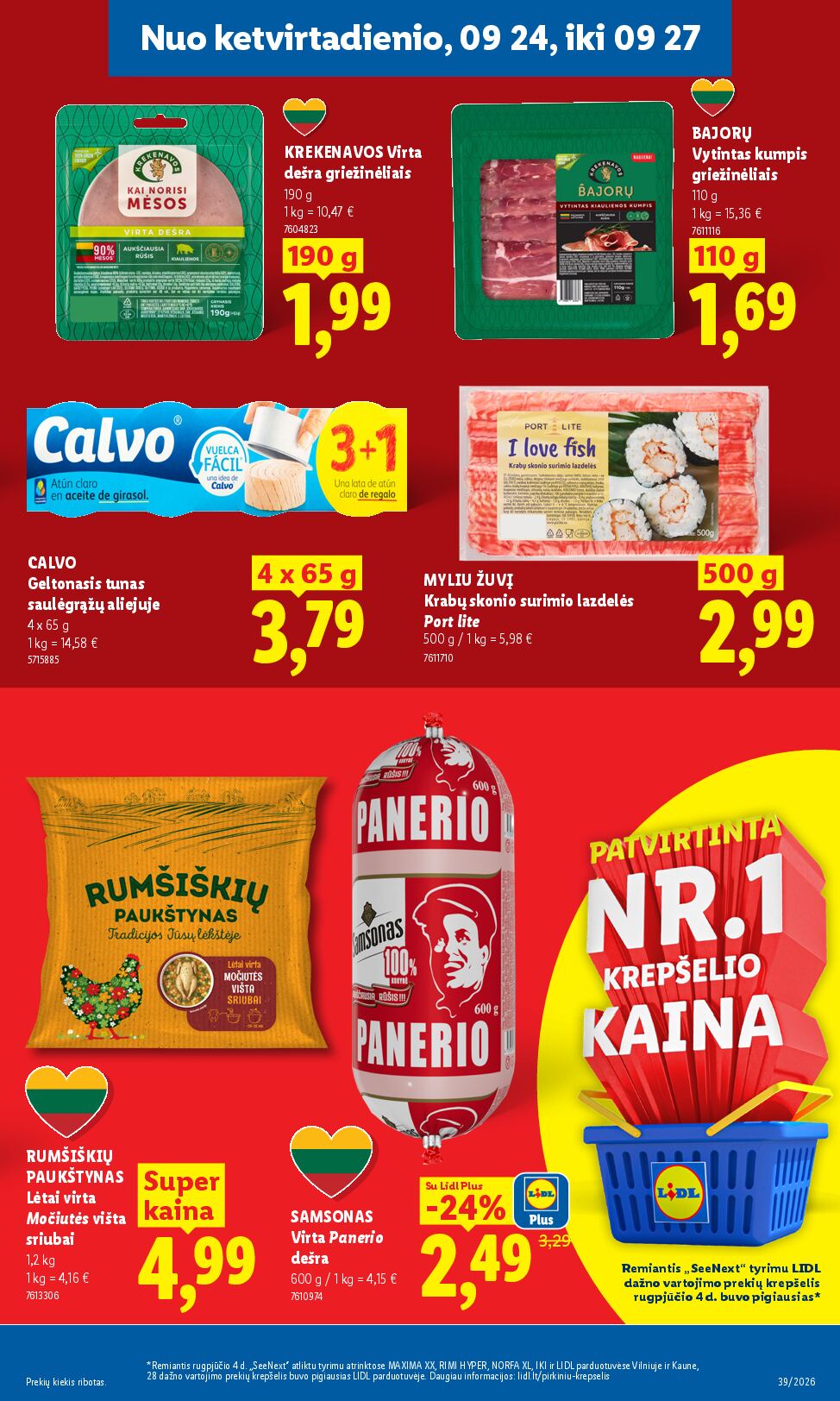 Naujas Lidl nuolaidų leidinys - MAISTO PREKIŲ PASIŪLYMAI Nr.39 – 27 puslapis