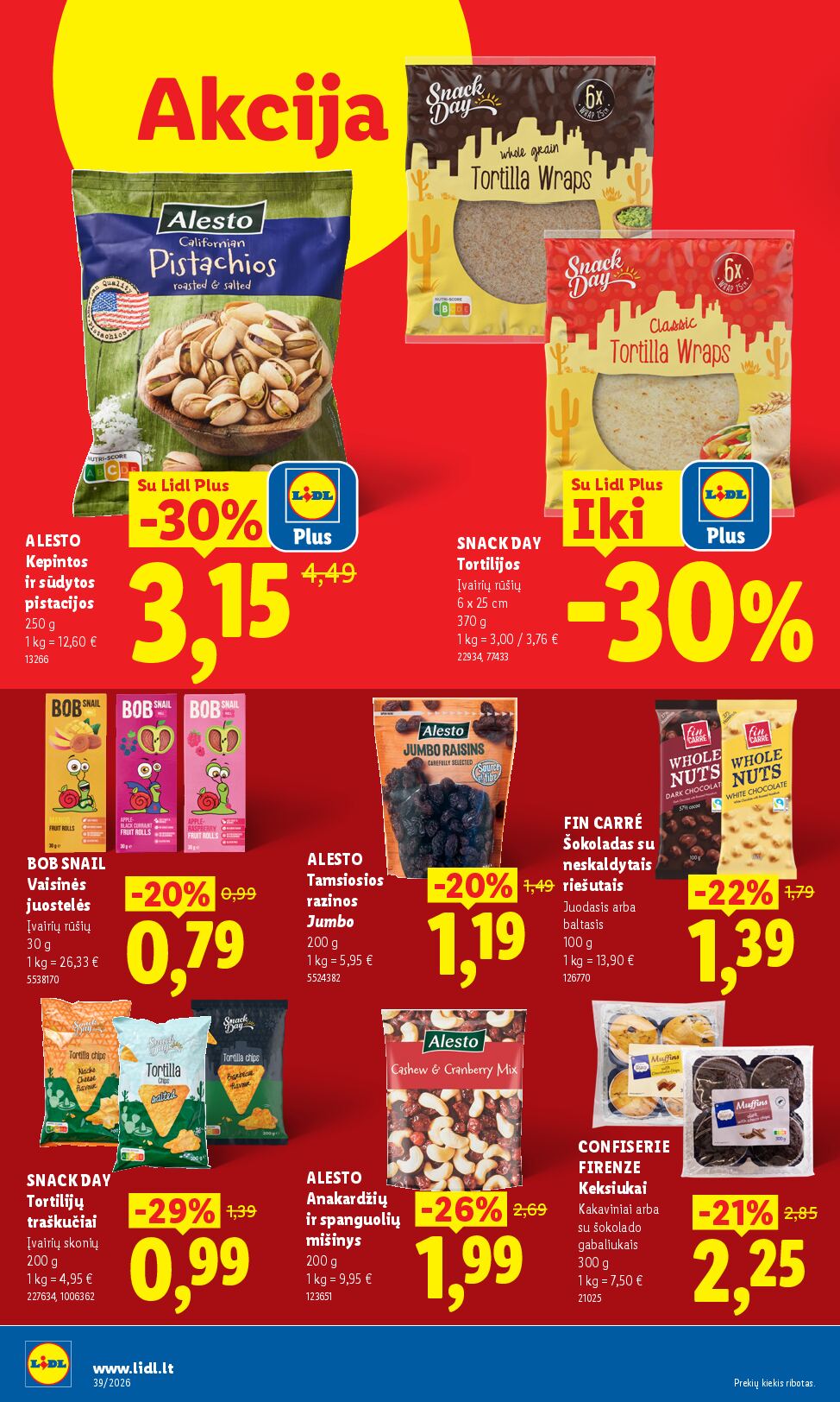 Naujas Lidl nuolaidų leidinys - MAISTO PREKIŲ PASIŪLYMAI Nr.39 – 28 puslapis
