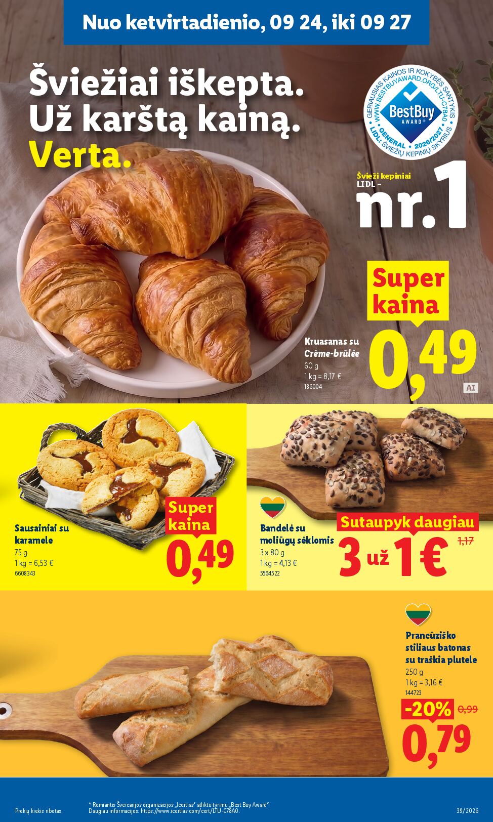 Naujas Lidl nuolaidų leidinys - MAISTO PREKIŲ PASIŪLYMAI Nr.39 – 29 puslapis