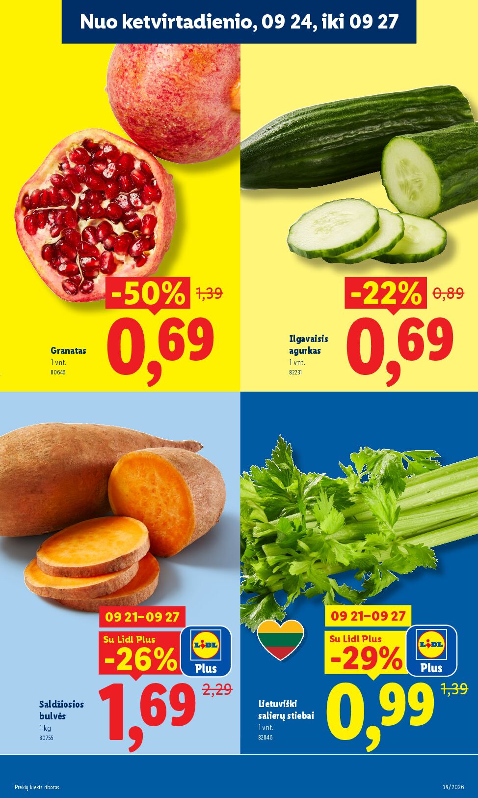 Naujas Lidl nuolaidų leidinys - MAISTO PREKIŲ PASIŪLYMAI Nr.39 – 33 puslapis