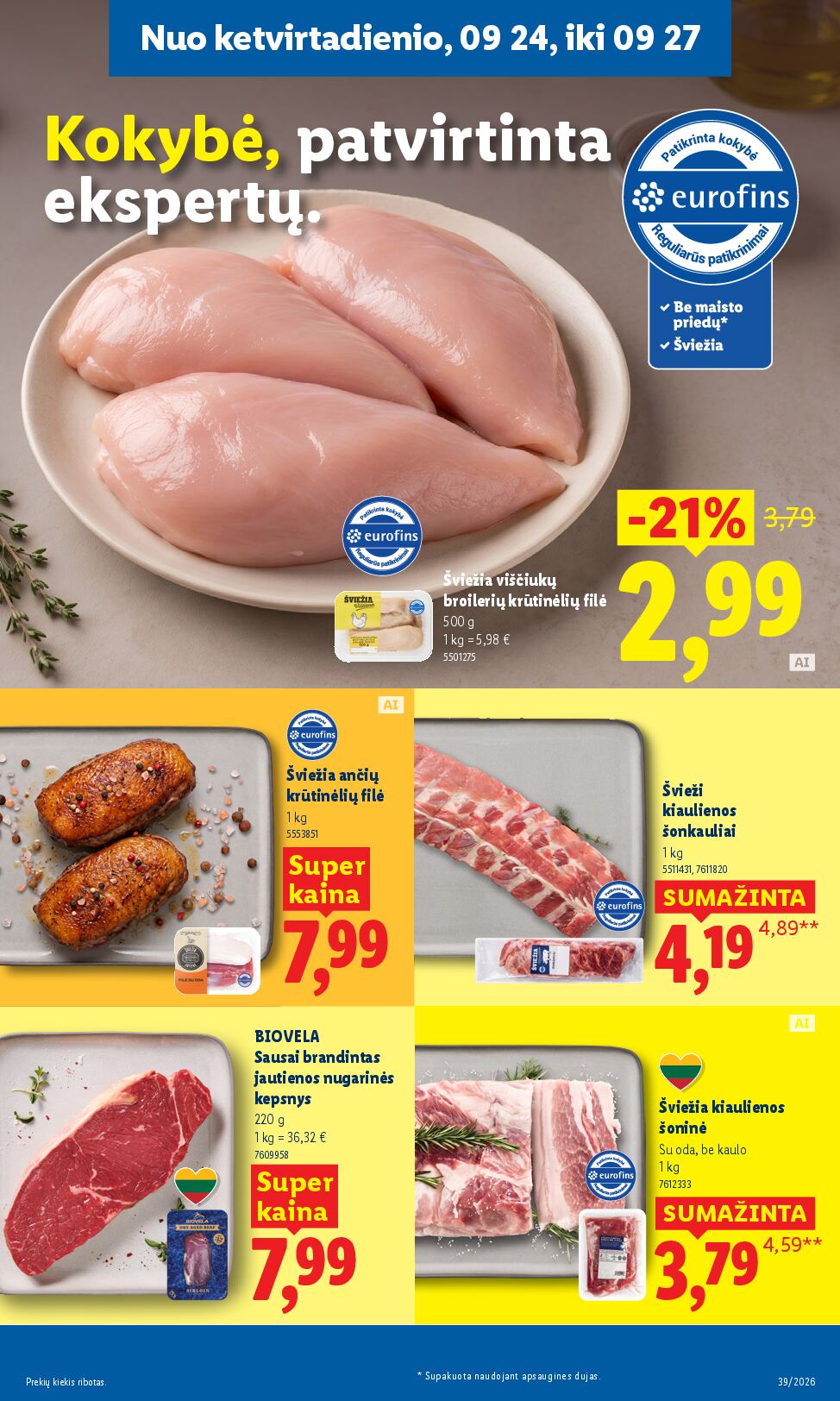 Naujas Lidl nuolaidų leidinys - MAISTO PREKIŲ PASIŪLYMAI Nr.39 – 35 puslapis