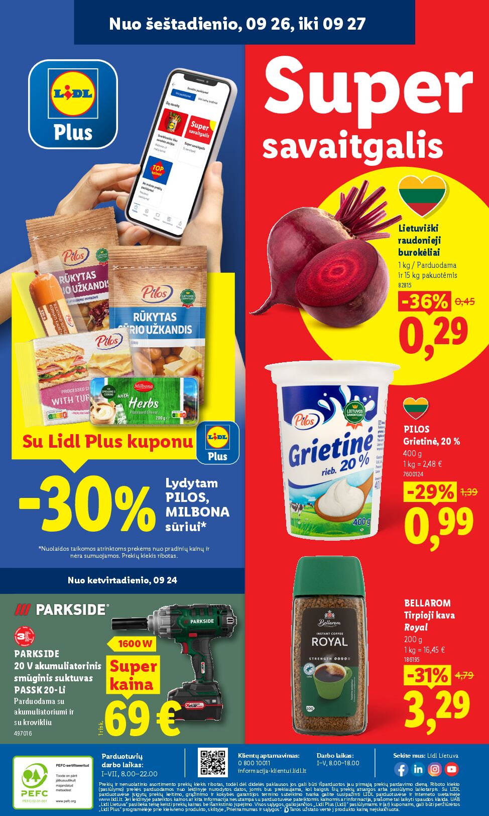 Naujas Lidl nuolaidų leidinys - MAISTO PREKIŲ PASIŪLYMAI Nr.39 – 36 puslapis