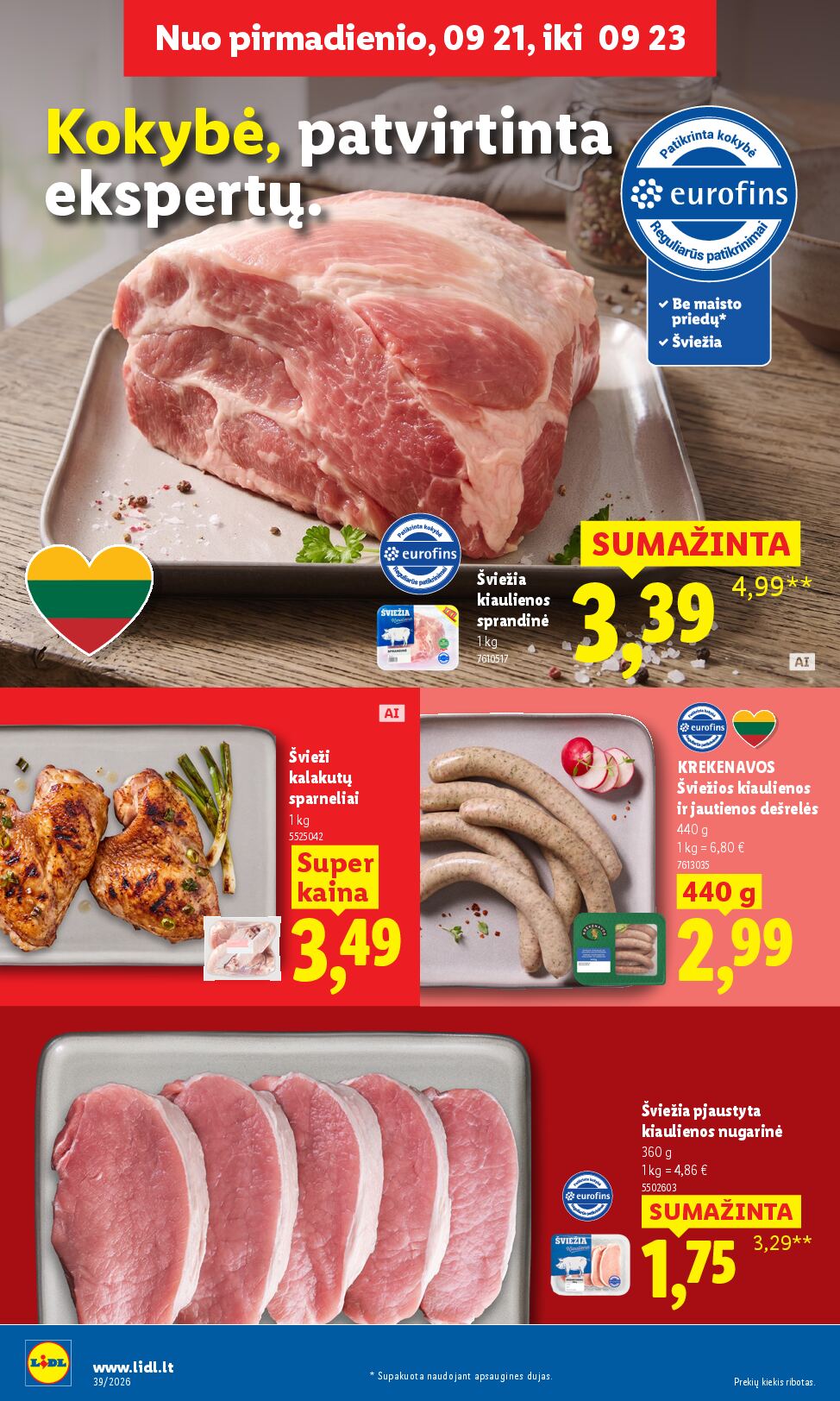 Naujas Lidl nuolaidų leidinys - MAISTO PREKIŲ PASIŪLYMAI Nr.39 – 4 puslapis