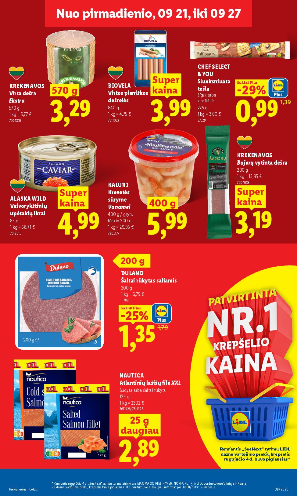 Naujas Lidl nuolaidų leidinys - MAISTO PREKIŲ PASIŪLYMAI Nr.39 – 5 puslapis