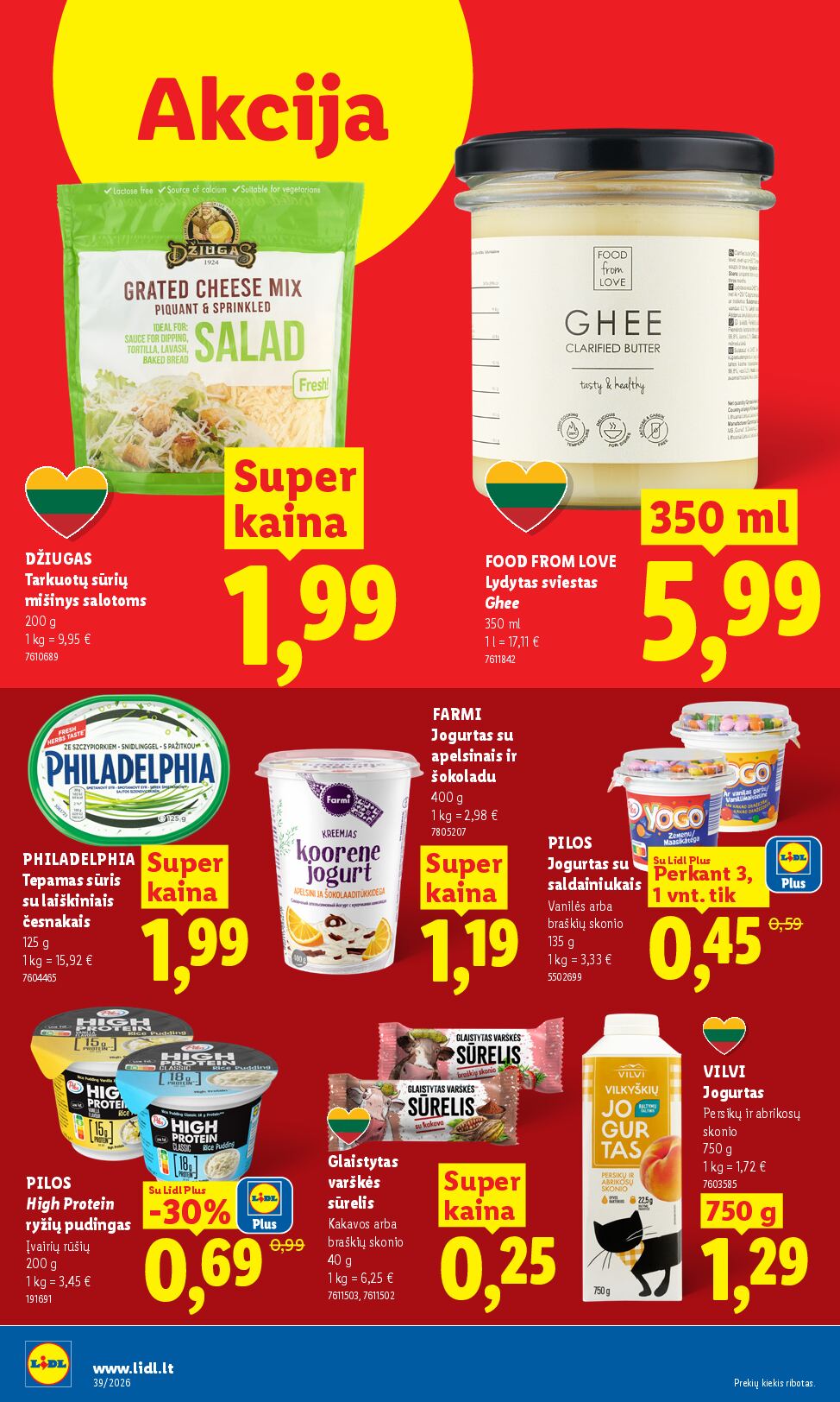 Naujas Lidl nuolaidų leidinys - MAISTO PREKIŲ PASIŪLYMAI Nr.39 – 6 puslapis