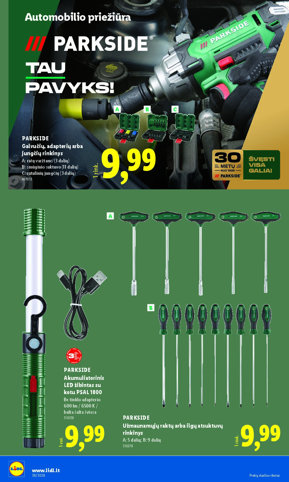 Naujas Lidl nuolaidų leidinys - NE MAISTO PREKIŲ PASIŪLYMAI Nr.39 – 12 puslapis