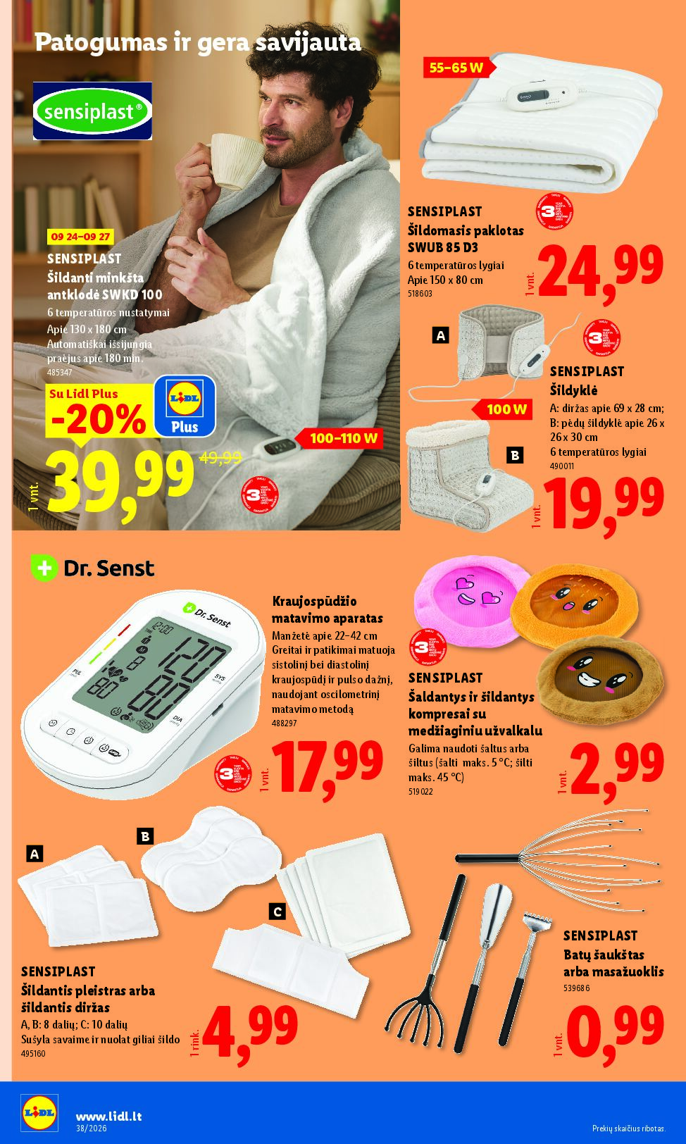 Naujas Lidl nuolaidų leidinys - NE MAISTO PREKIŲ PASIŪLYMAI Nr.39 – 16 puslapis