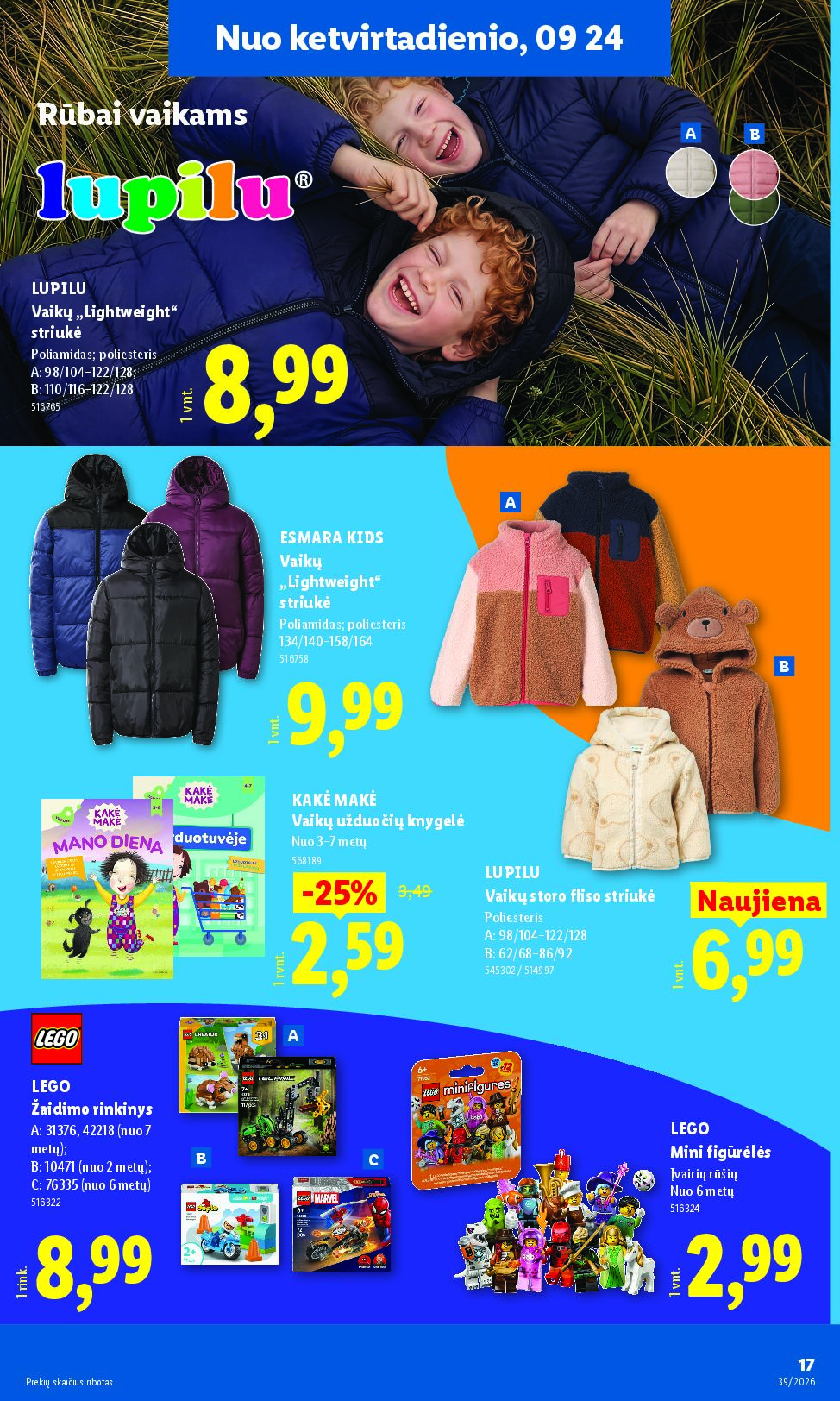 Naujas Lidl nuolaidų leidinys - NE MAISTO PREKIŲ PASIŪLYMAI Nr.39 – 17 puslapis