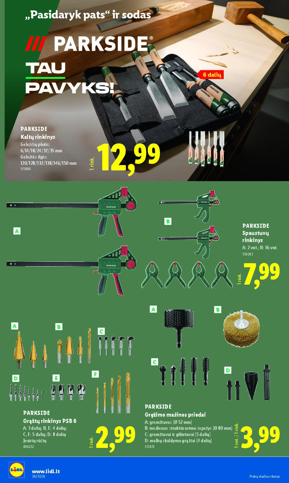Naujas Lidl nuolaidų leidinys - NE MAISTO PREKIŲ PASIŪLYMAI Nr.39 – 4 puslapis