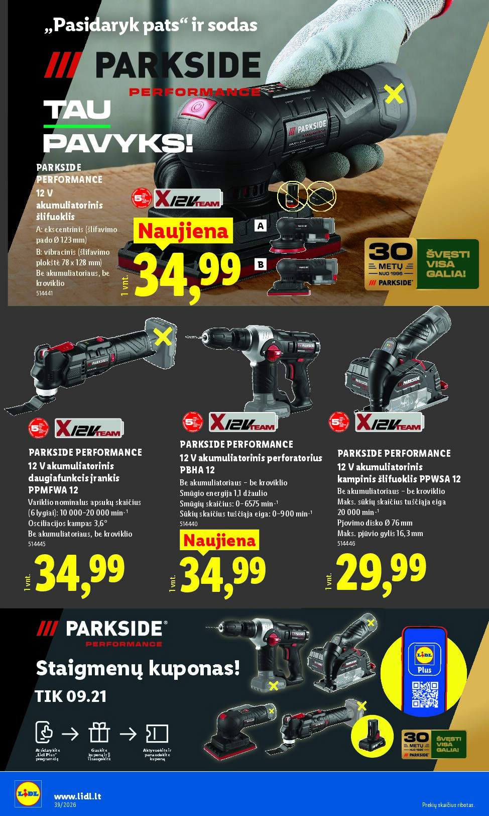 Naujas Lidl nuolaidų leidinys - NE MAISTO PREKIŲ PASIŪLYMAI Nr.39 – 6 puslapis
