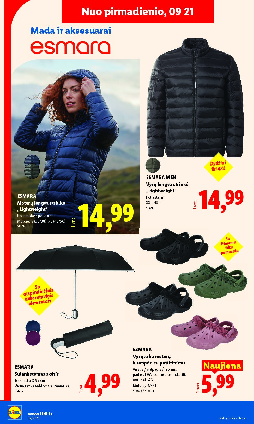 Naujas Lidl nuolaidų leidinys - NE MAISTO PREKIŲ PASIŪLYMAI Nr.39 – 8 puslapis