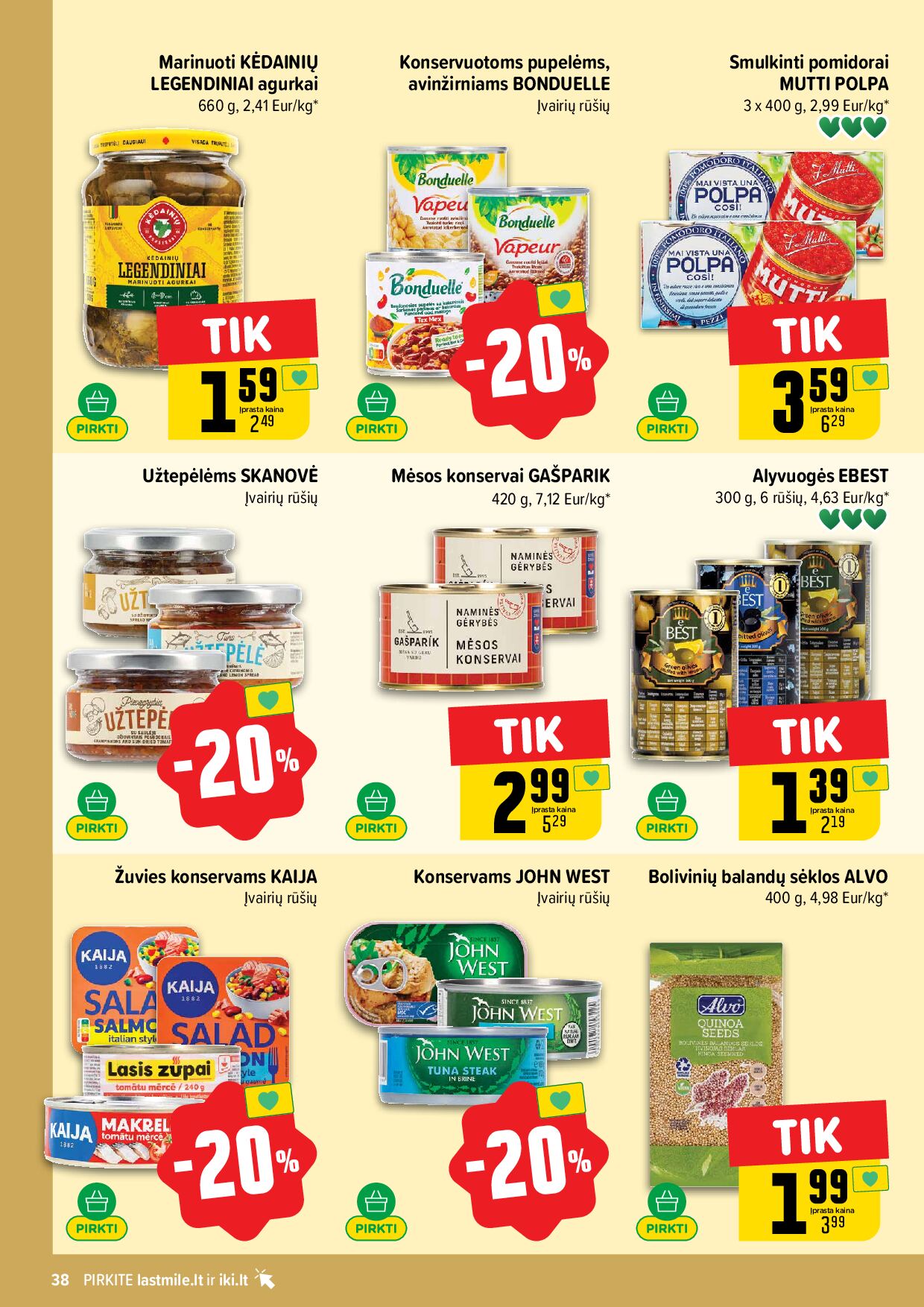 IKI Kainų leidinys Nr. 39 – 38 puslapis