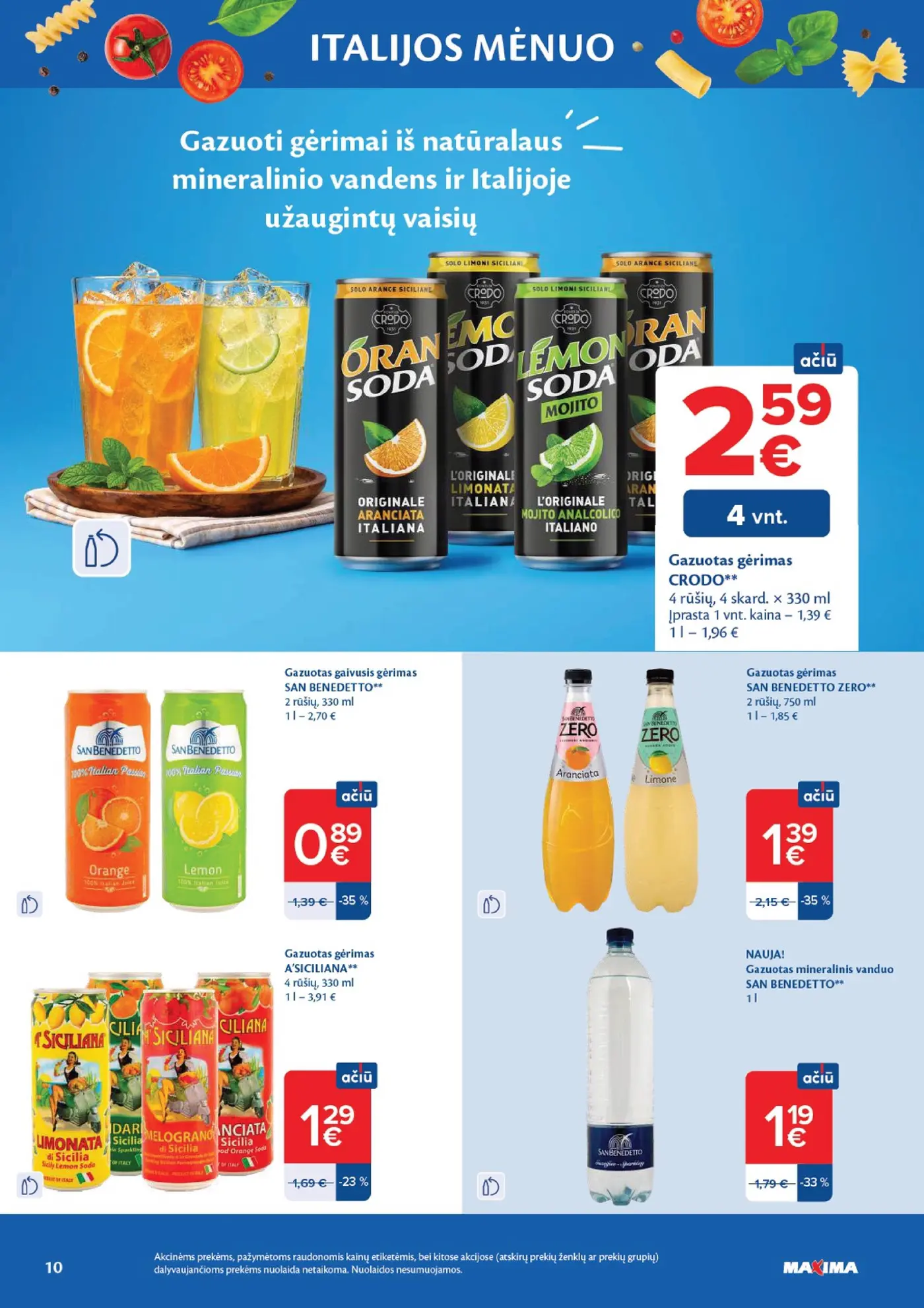 Naujas Maxima nuolaidų leidinys - ITALIJOS MĖNUO – 10 puslapis